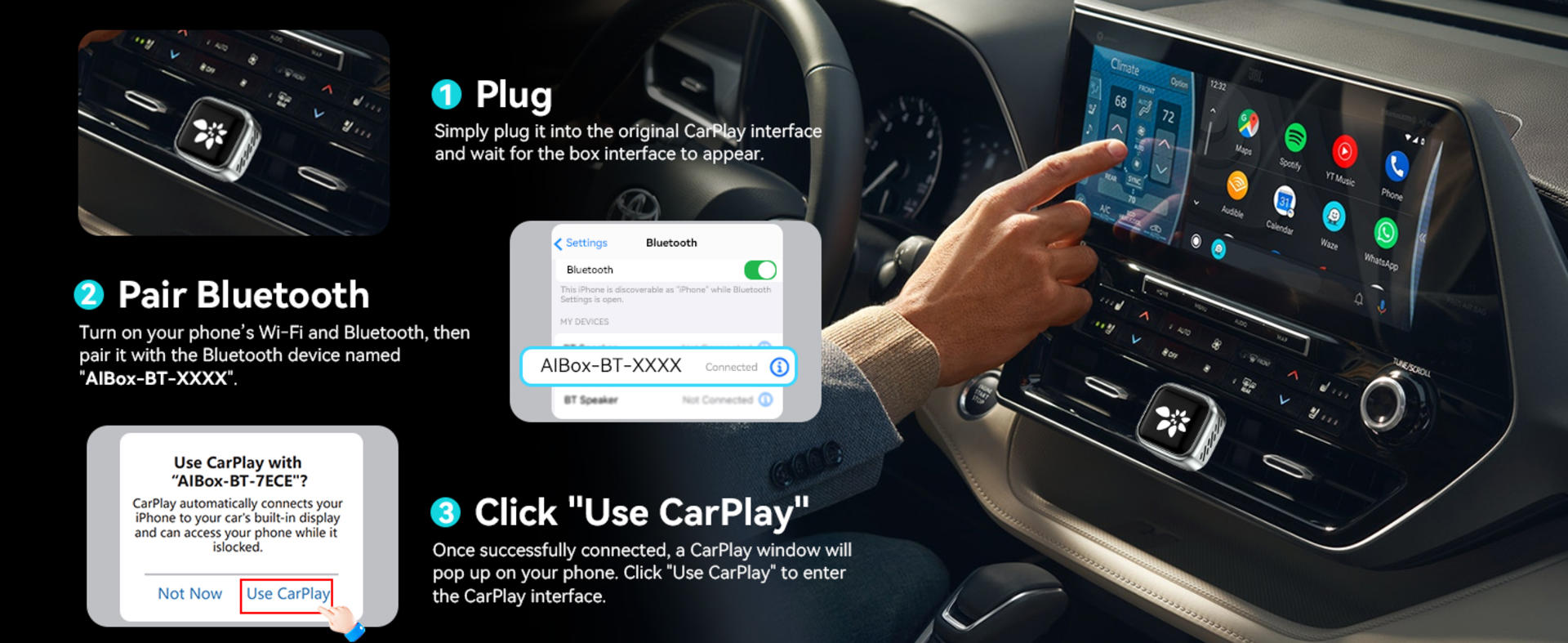 2026 Upgraded 2-in-1 Wireless CarPlay & Android Auto Adapter, 3s Auto-Connect with Zero Latency detail 4