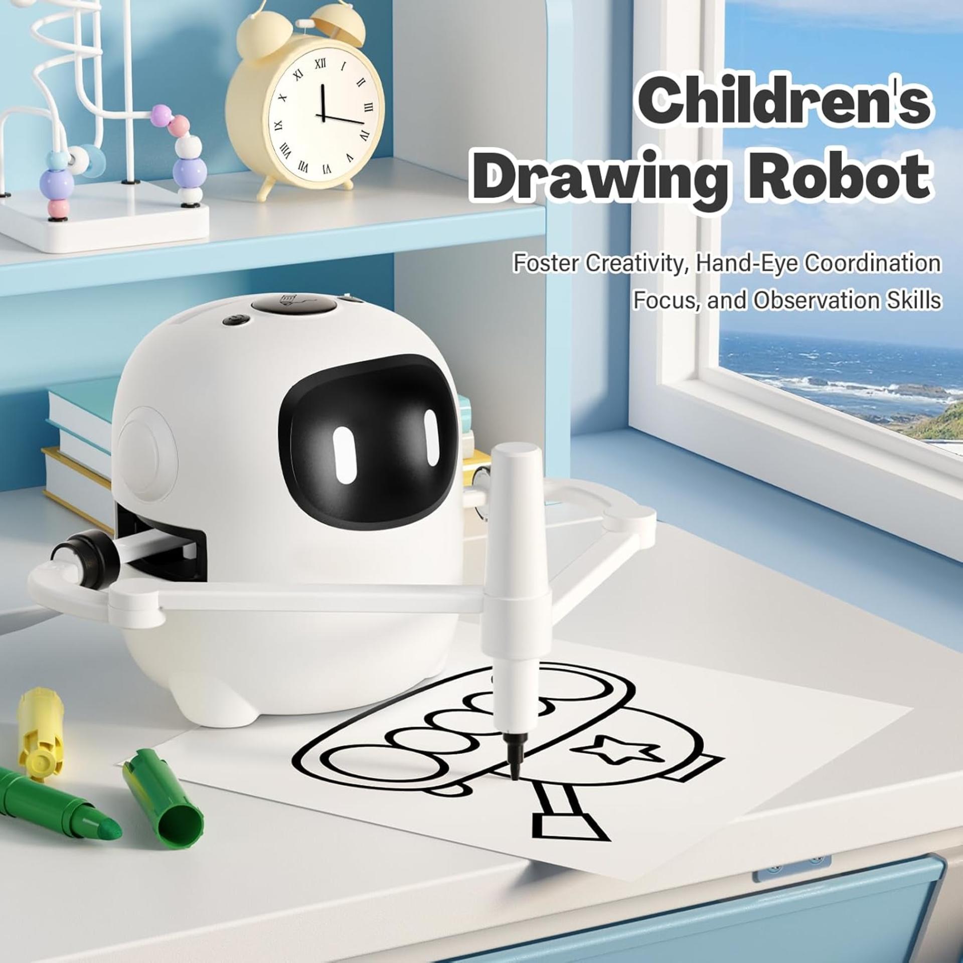 Voice Interactive Drawing Robot for Kids with 150 Cards, Montessori Educational Painting Toy - 2