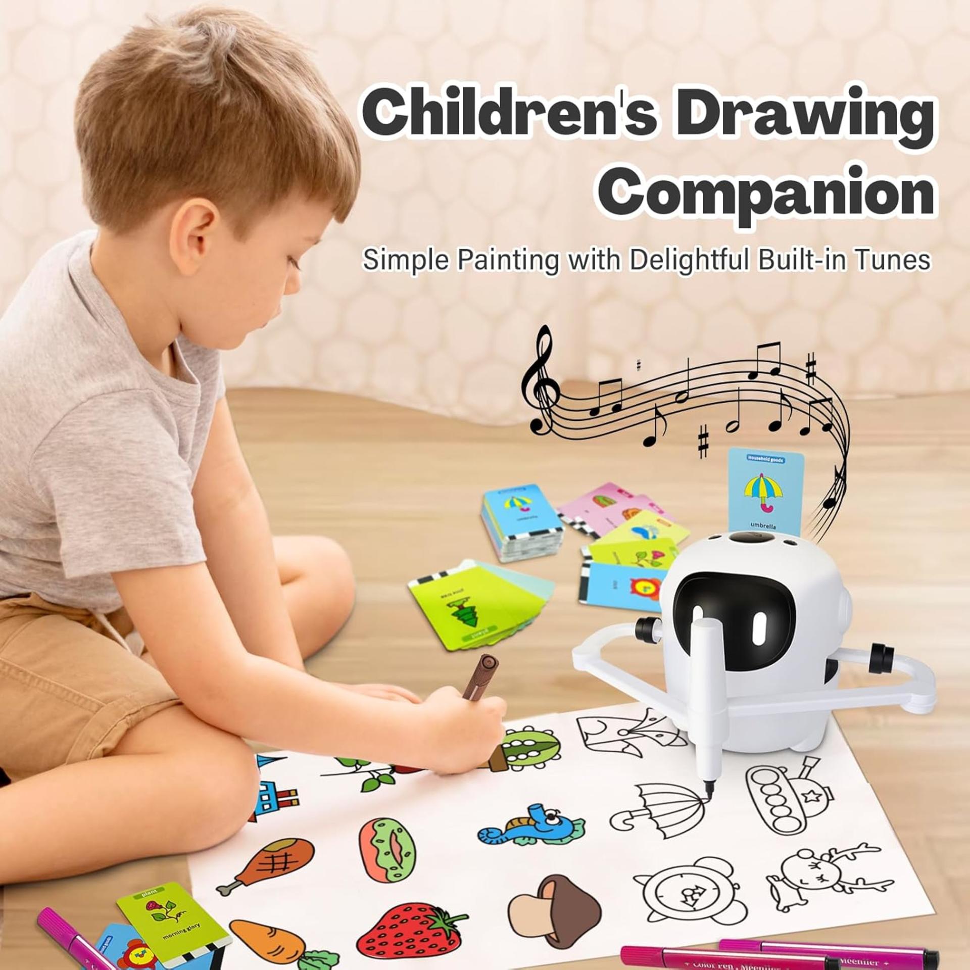 Voice Interactive Drawing Robot for Kids with 150 Cards, Montessori Educational Painting Toy - 3