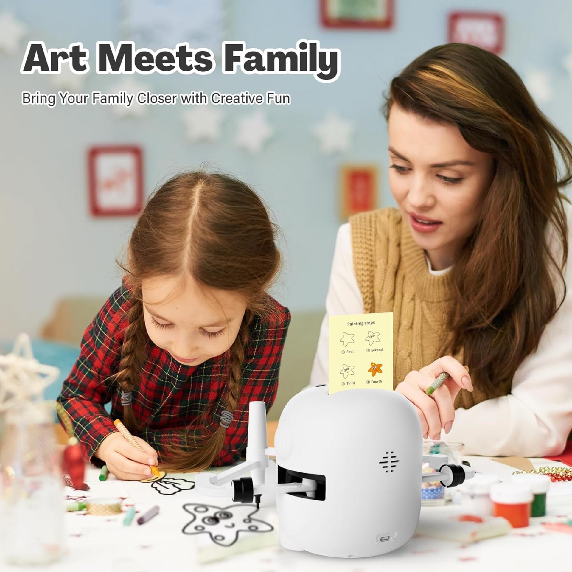 Voice Interactive Drawing Robot for Kids with 150 Cards, Montessori Educational Painting Toy - 6