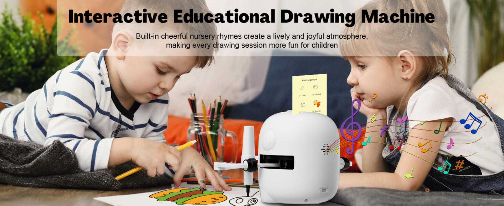 Voice Interactive Drawing Robot for Kids with 150 Cards, Montessori Educational Painting Toy detail 6