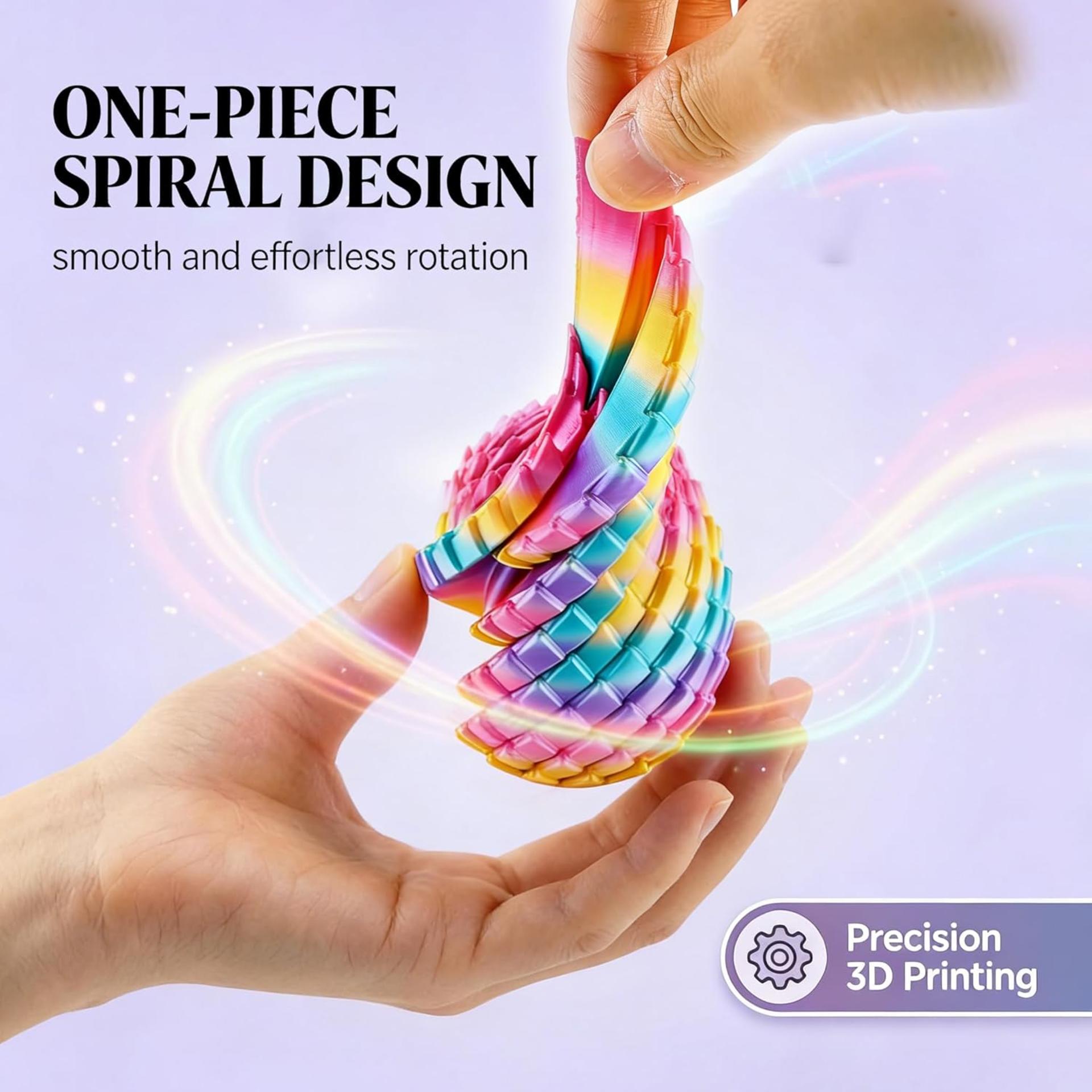 Twisty Fidget Egg - Super Smooth 3D Printed Dragon Egg for Stress Relief and Desk Decor - 2