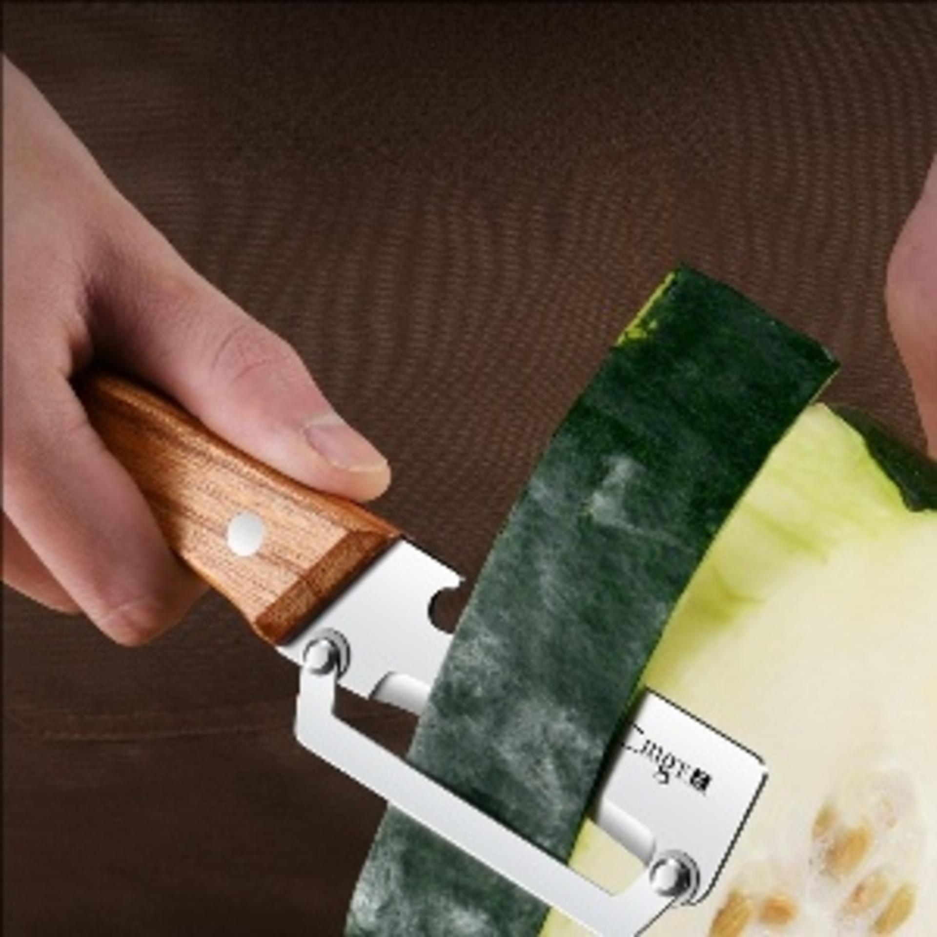 Premium Vegetable Peeler with Wooden Handle and Bottle Opener, Stainless Steel Blade Kitchen Tool detail 6