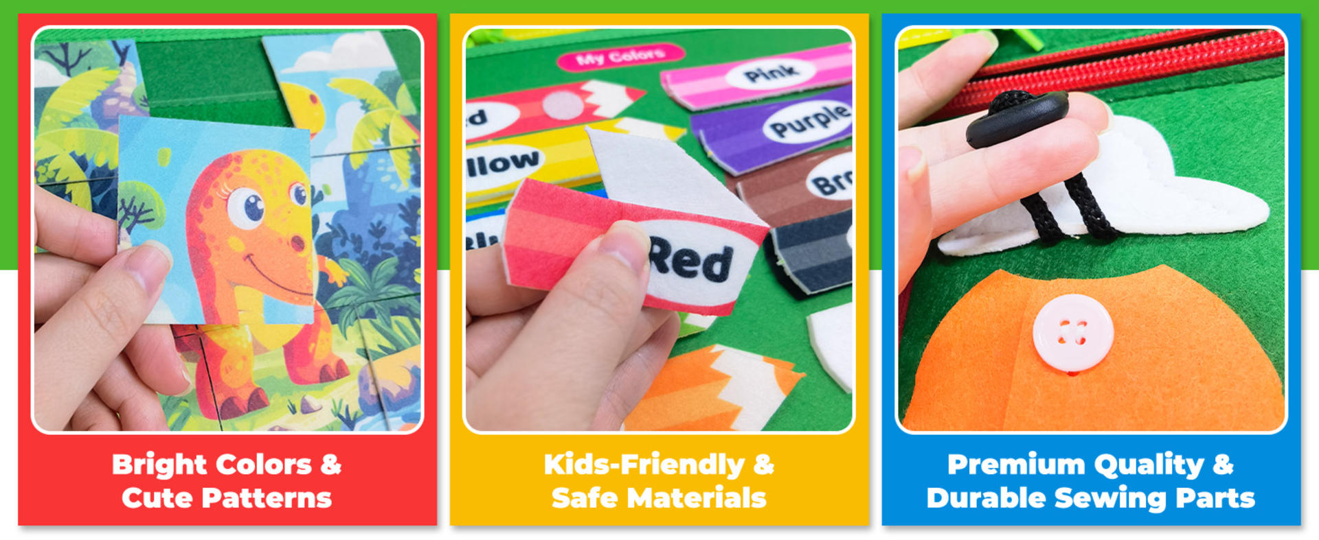8-Page Montessori Busy Board for Toddlers - Sensory Learning & Fine Motor Skills Toy detail 4