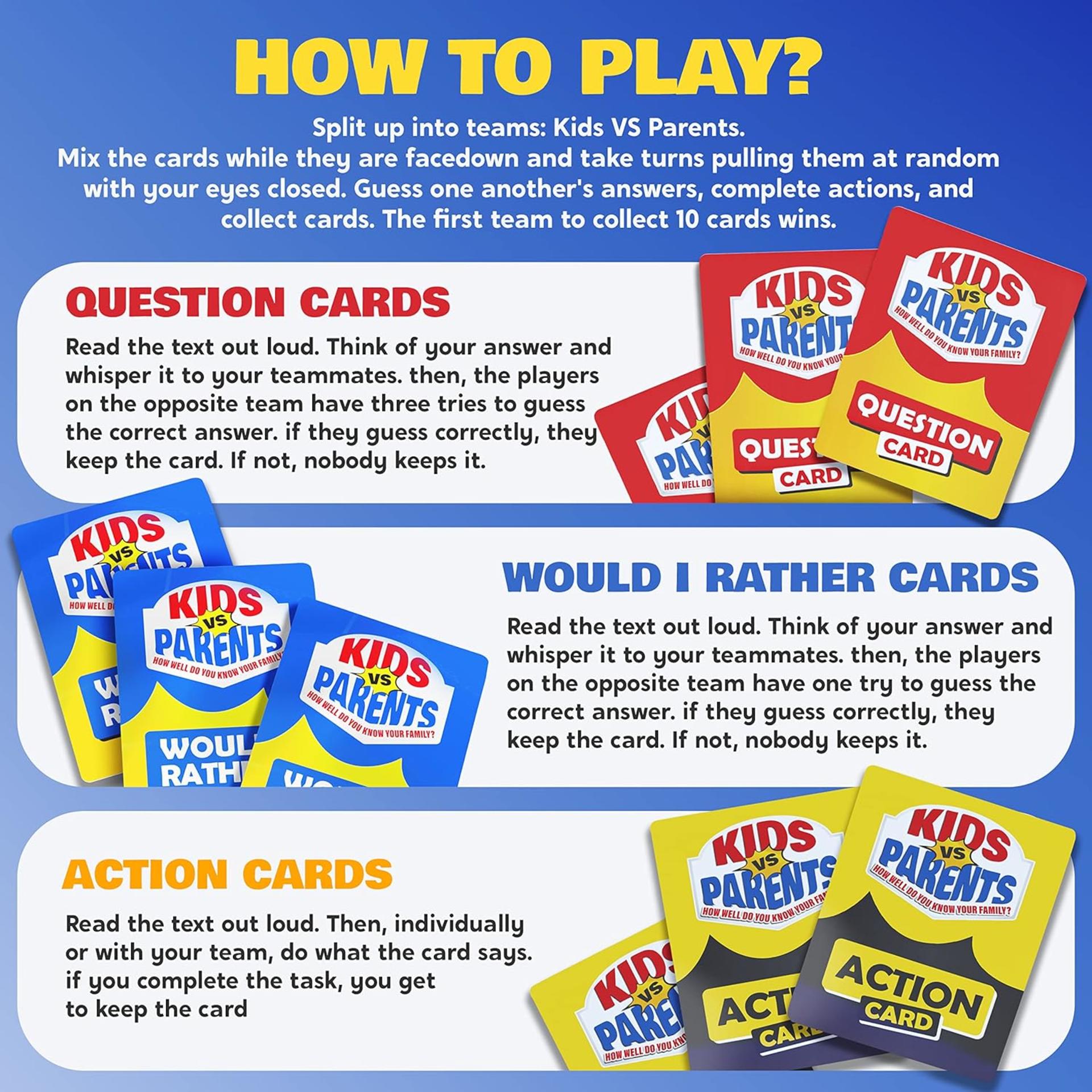 Family Face-Off Card Game with Conversation Starters & Fun Challenges for Kids, Teens & Adults - 2