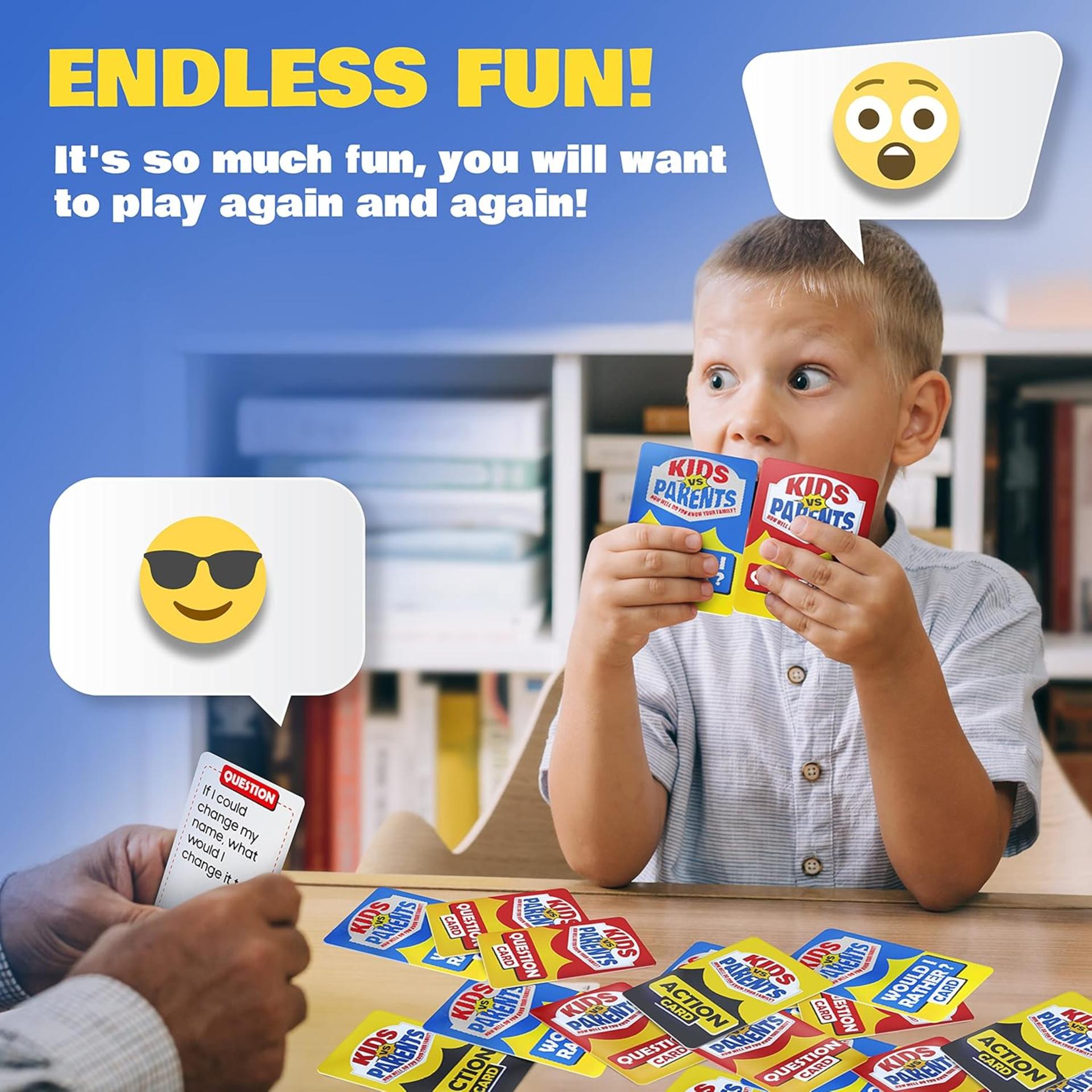 Family Face-Off Card Game with Conversation Starters & Fun Challenges for Kids, Teens & Adults - 5