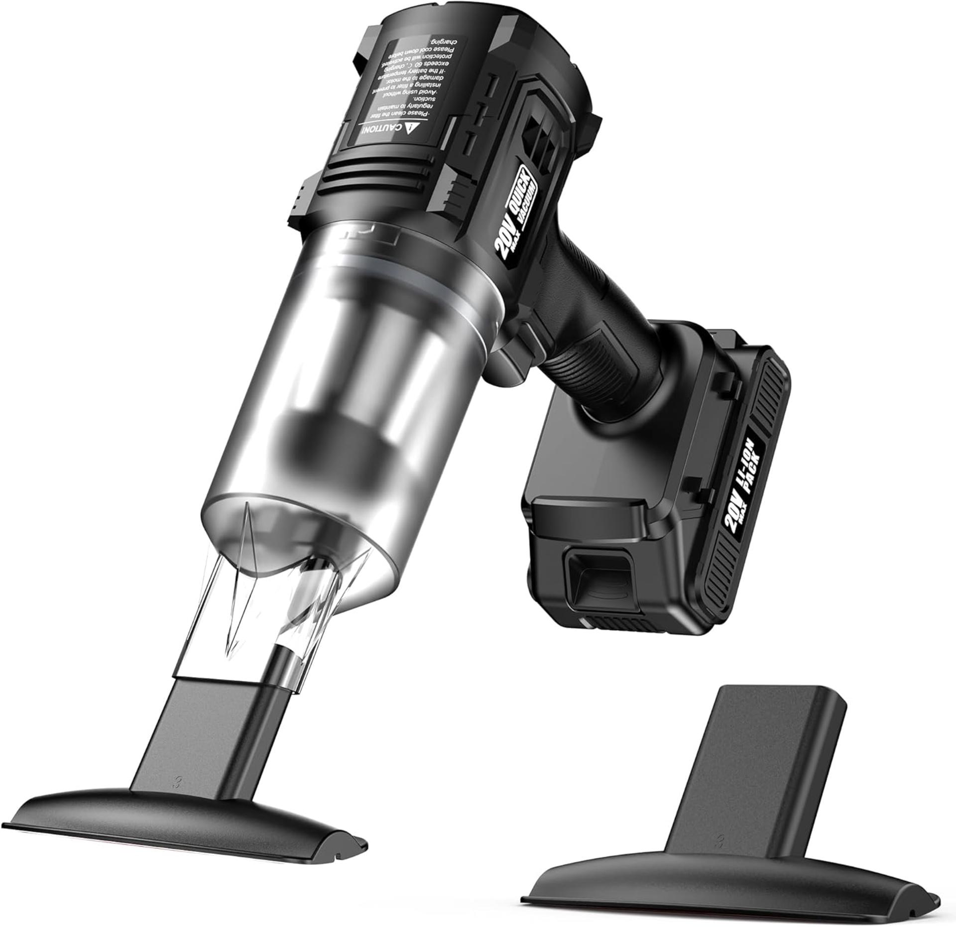 Cordless Car Vacuum, 35000PA Suction Handheld Vacuum with 2 Batteries, 60Min Runtime - 9