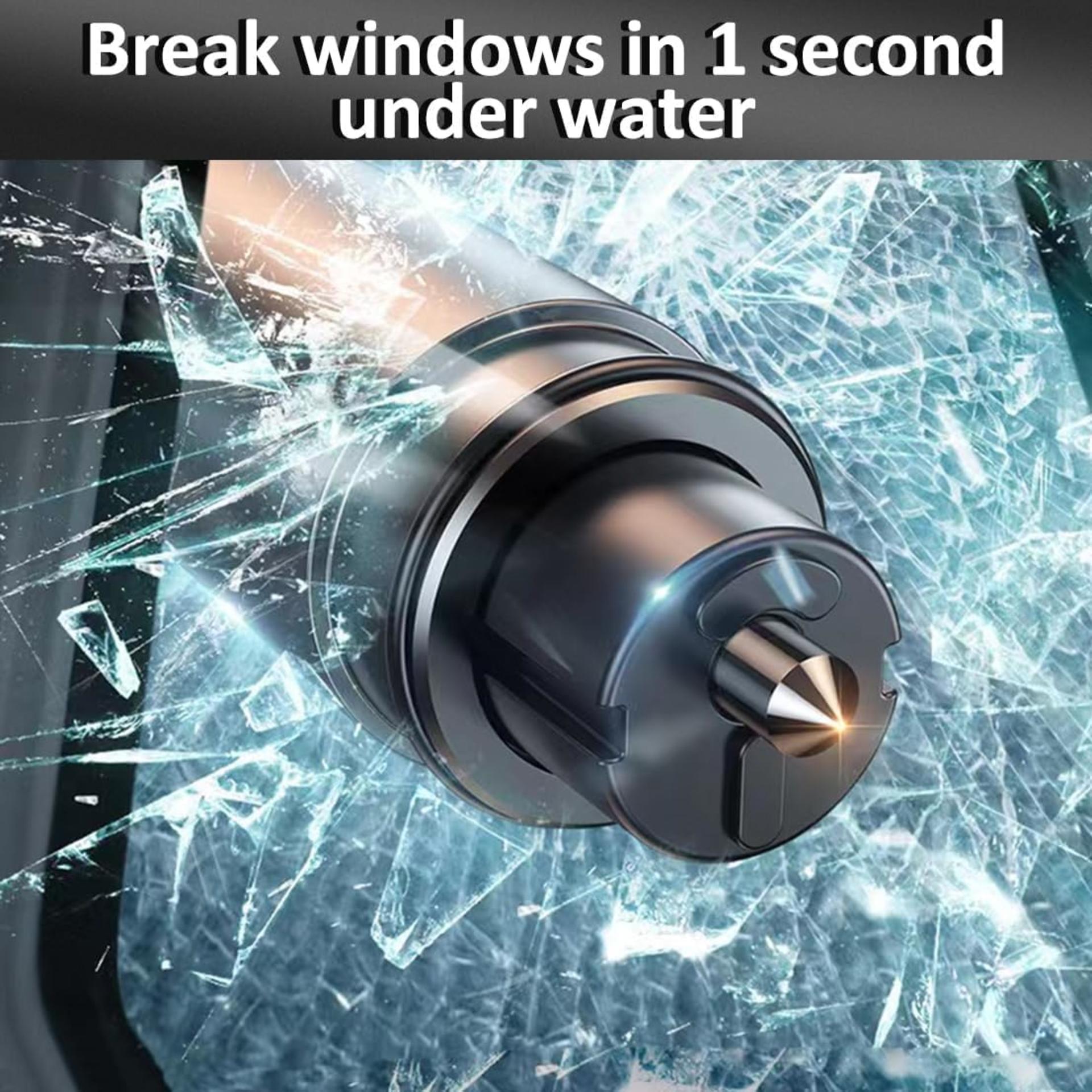 2026 Upgraded 2-in-1 Car Glass Breaker and Seatbelt Cutter Emergency Escape Tool (3PCS) - 2