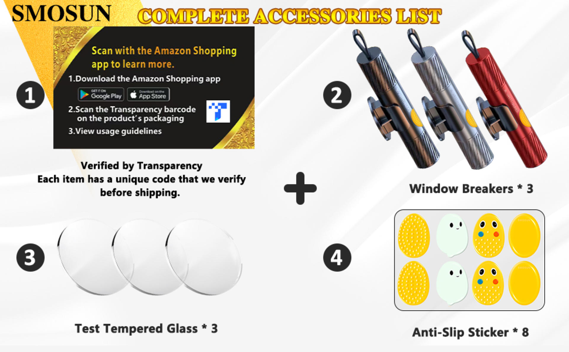 2026 Upgraded 2-in-1 Car Glass Breaker and Seatbelt Cutter Emergency Escape Tool (3PCS) detail 10