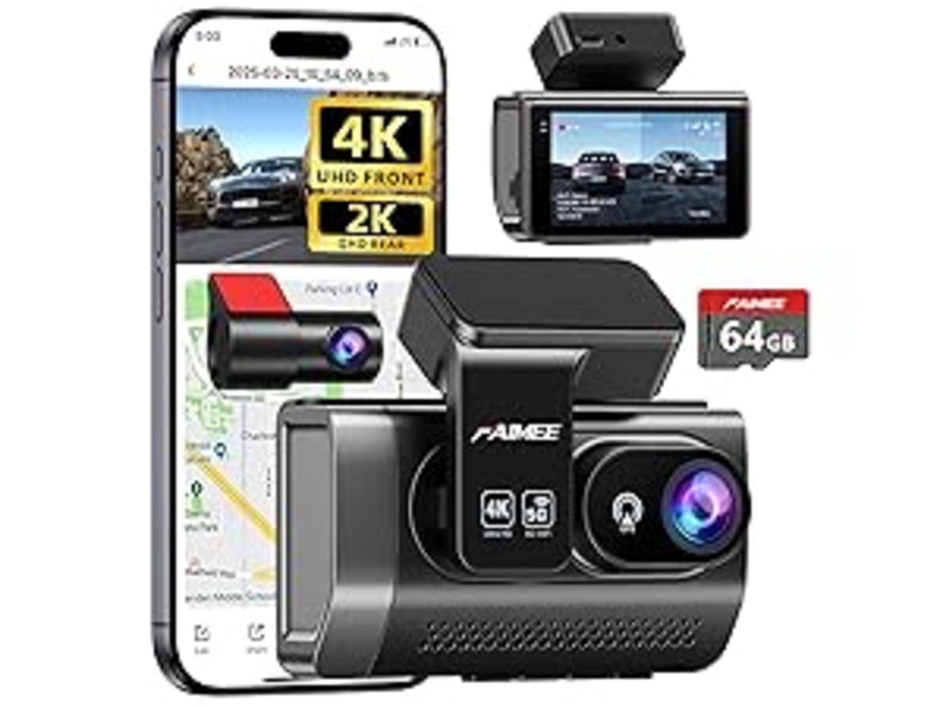 4K+2K Dual Dash Cam Front and Rear with 5.8G Wi-Fi, GPS, and 64GB Card detail 15