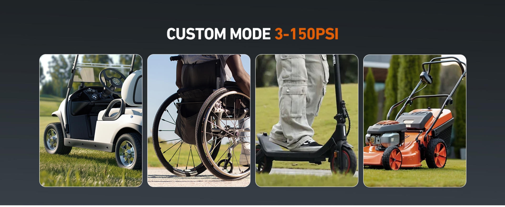Portable Tire Inflator Air Compressor - Cordless Mini Bike Pump with Dual Digital Display detail 10