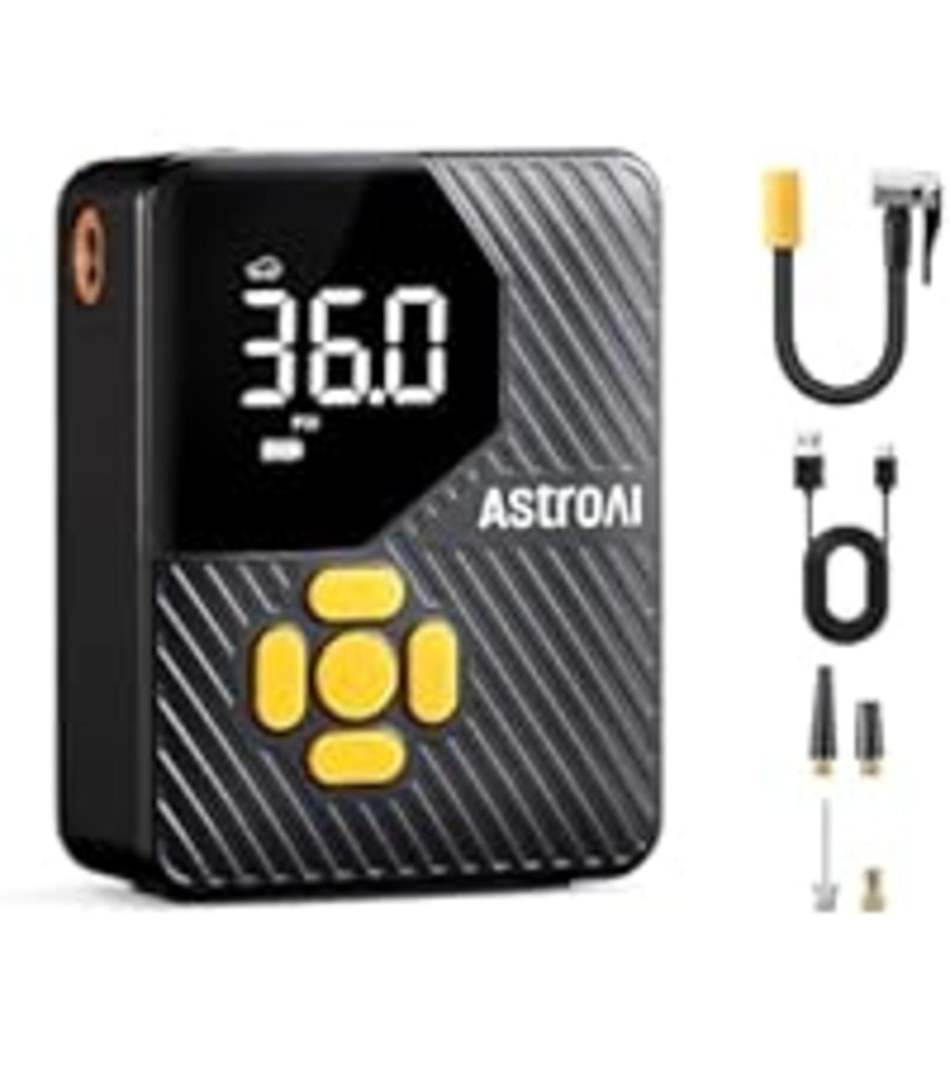 Portable Tire Inflator Air Compressor - Cordless Mini Bike Pump with Dual Digital Display detail 13
