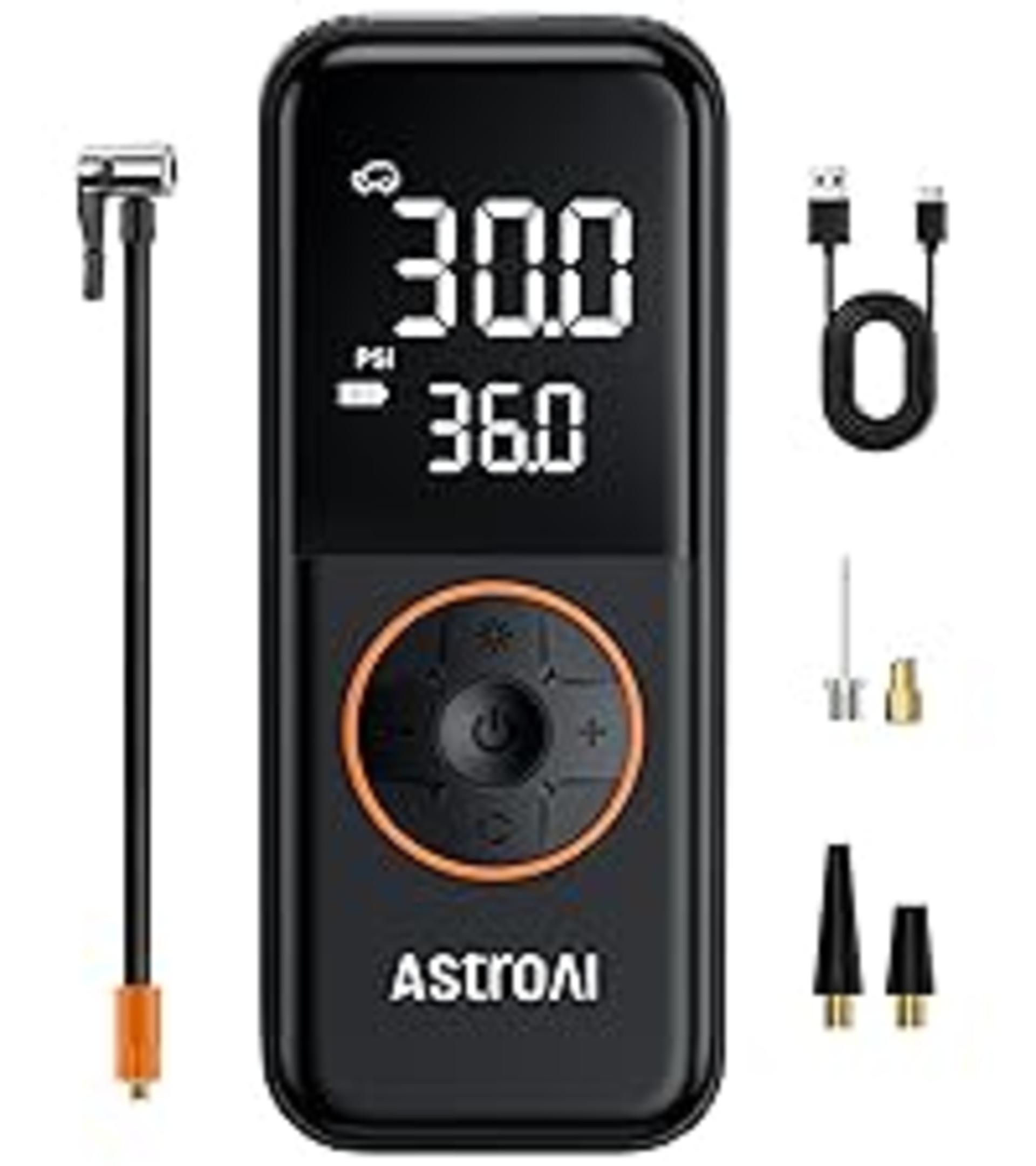 Portable Tire Inflator Air Compressor - Cordless Mini Bike Pump with Dual Digital Display detail 14