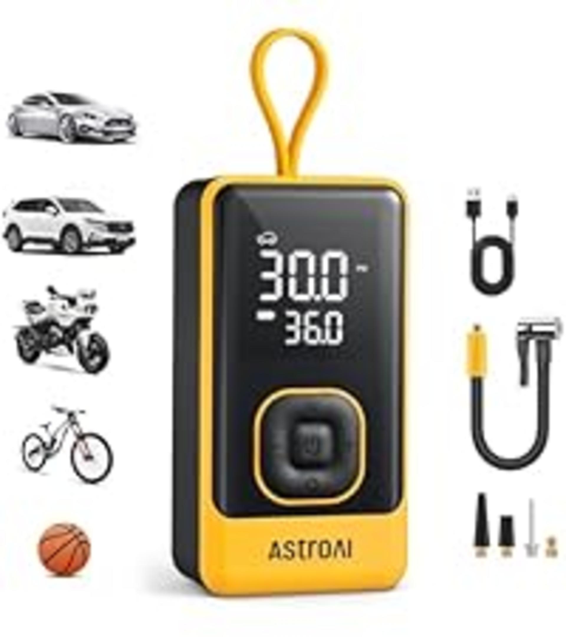 Portable Tire Inflator Air Compressor - Cordless Mini Bike Pump with Dual Digital Display detail 15