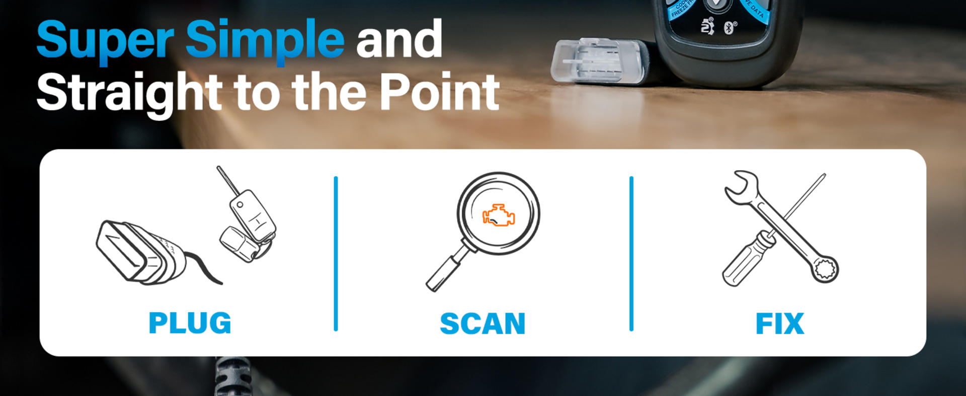 Bluetooth OBD2 Scanner Diagnostic Tool - Car Code Reader with Live Data & Battery Test detail 3