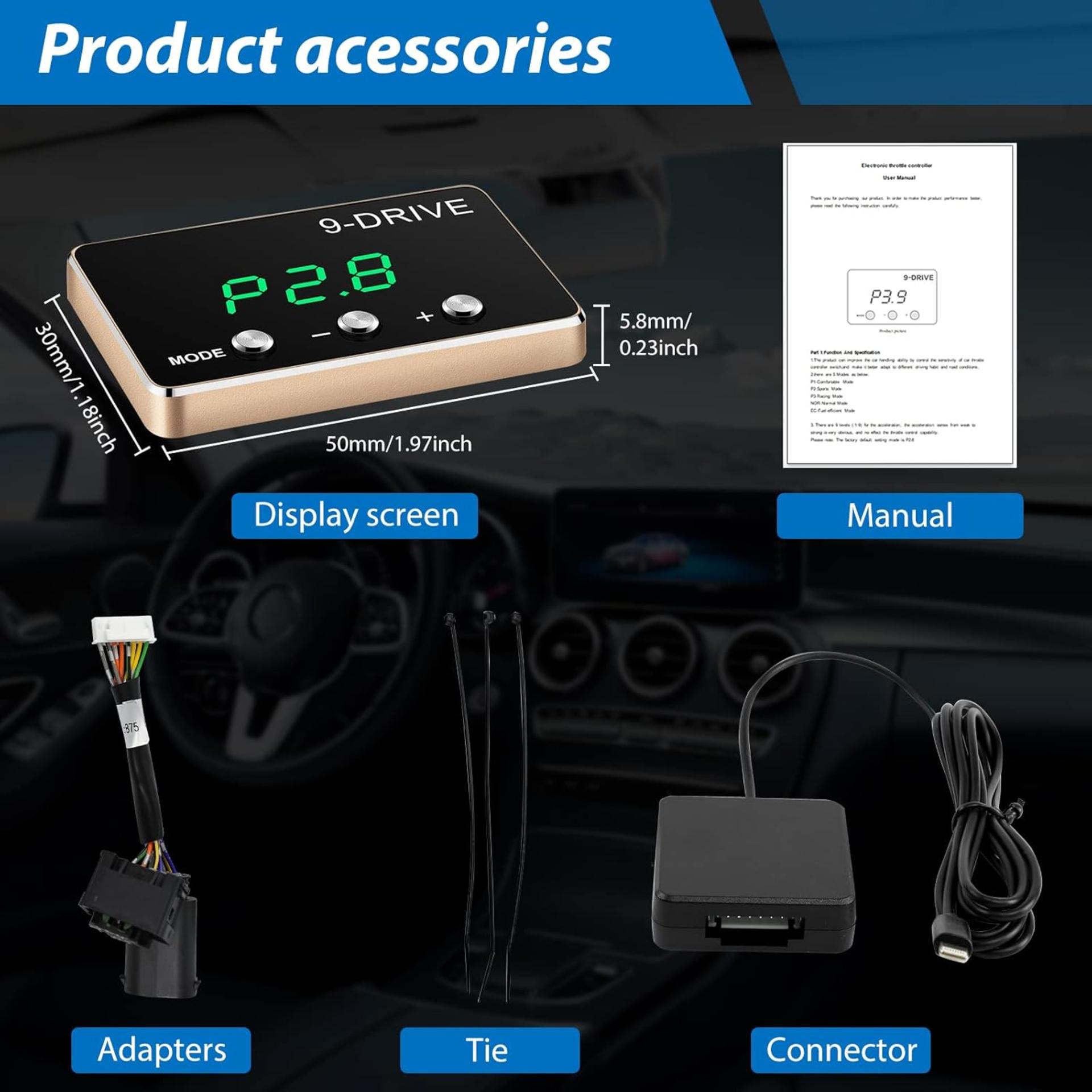 9 Drive Throttle Response Controller for 2007-2020 Select Trucks and SUVs, Electronic Accelerator - 2