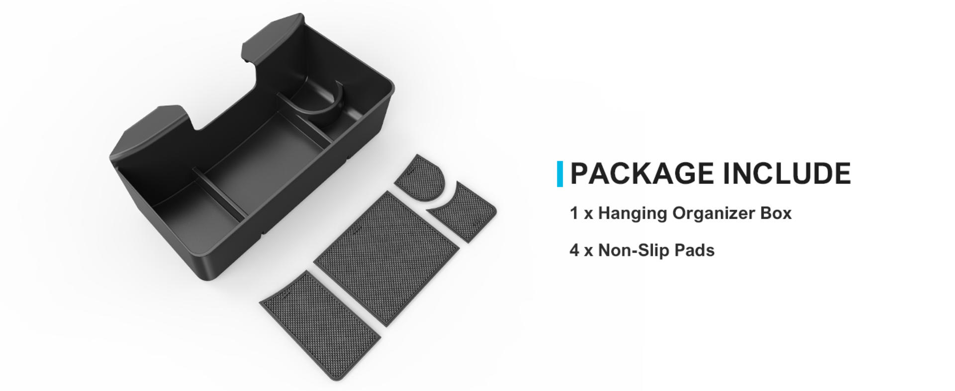 Center Console Hanging Organizer Box for 2019-2026 Full-Size Pickup Trucks with Split-Bench Seats detail 8