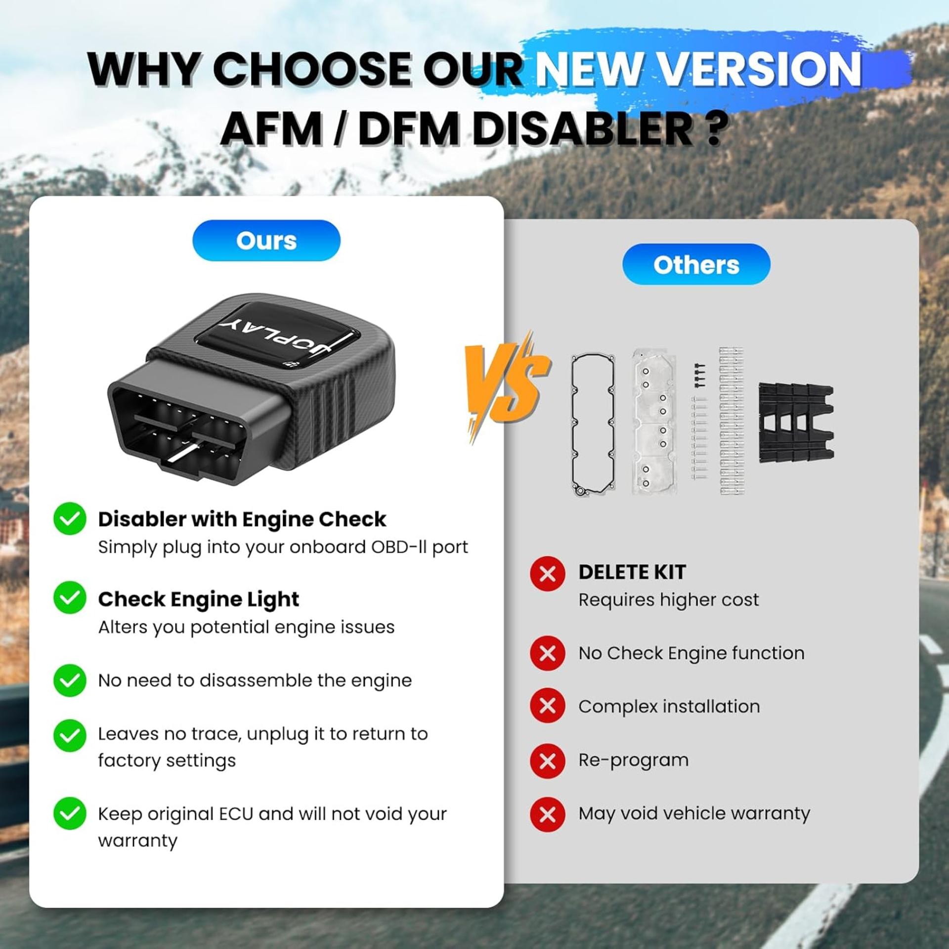 2-in-1 AFM/DFM Disabler with OBD2 Engine Code Reader for V6 and V8 Engines - 6