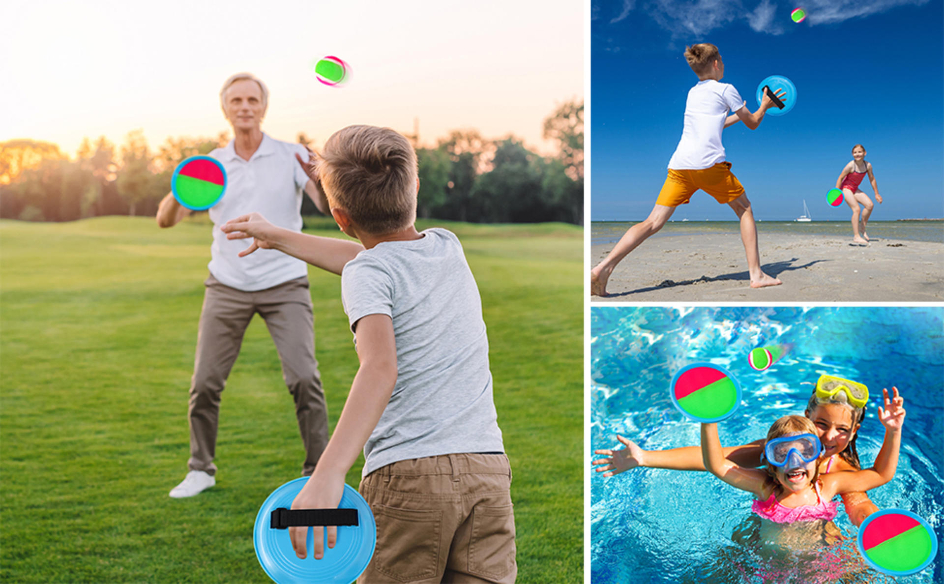 Upgraded Toss and Catch Ball Game Set - Outdoor Yard and Beach Toys for Kids Ages 3-12 detail 3