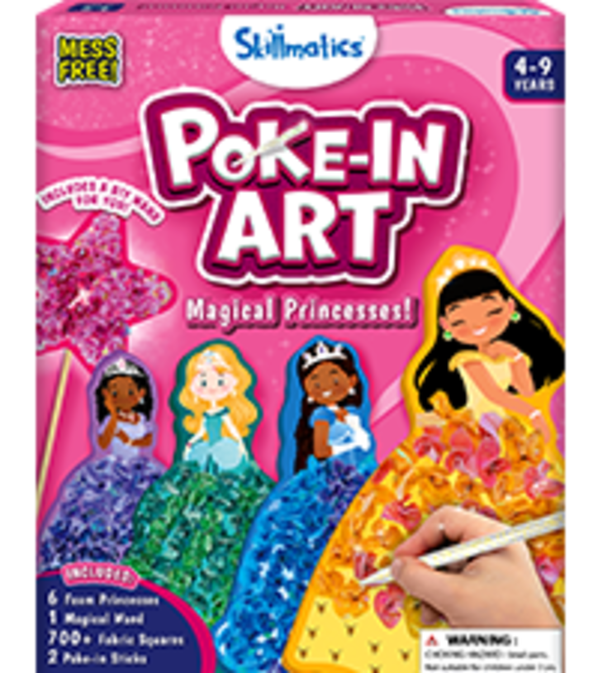 3D Art Kit - Princesses & Unicorns Mess-Free Paint by Number Craft for Kids Ages 4-10 detail 4