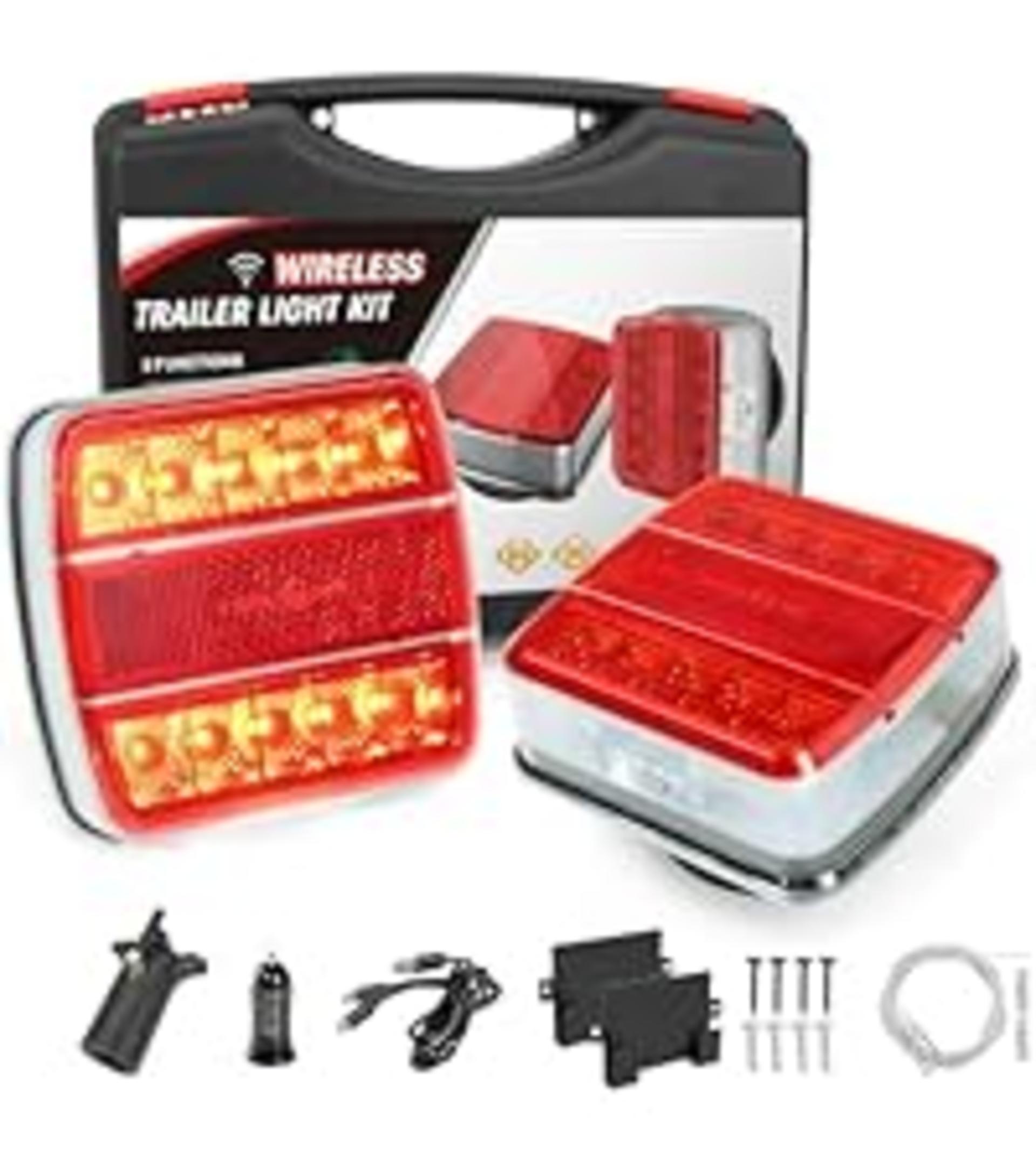 Wireless Trailer Lights 110° Rotatable, Magnetic LED Tail Light Kit for Towing Truck Boat RV detail 12