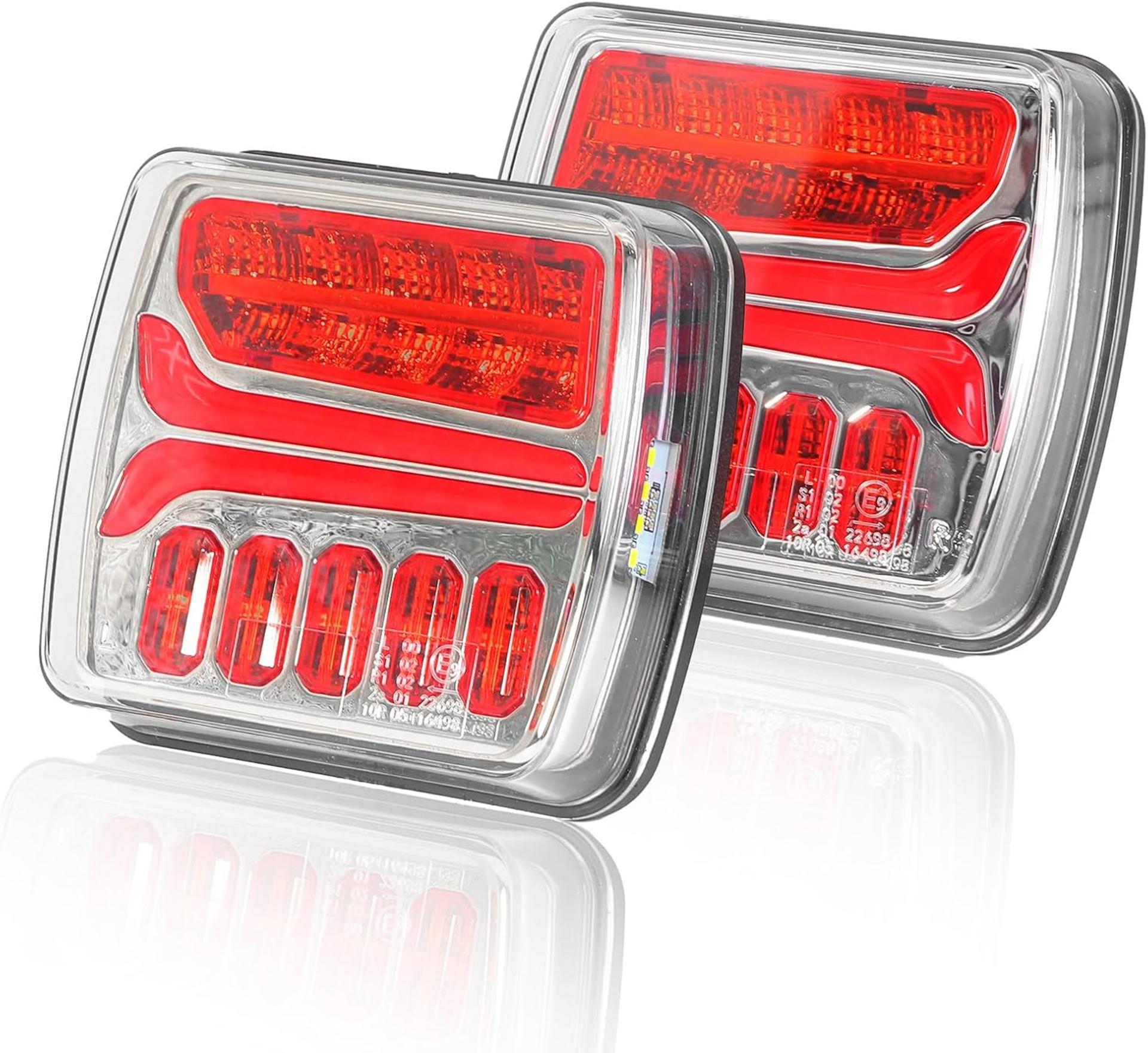 Magnetic Wireless Trailer Lights, Rechargeable LED Towing Light Kit for RV Camper Boat - 4