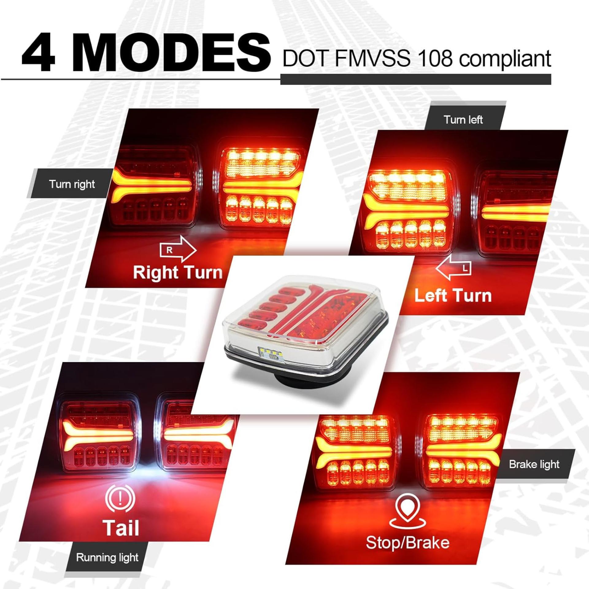 Magnetic Wireless Trailer Lights, Rechargeable LED Towing Light Kit for RV Camper Boat - 5