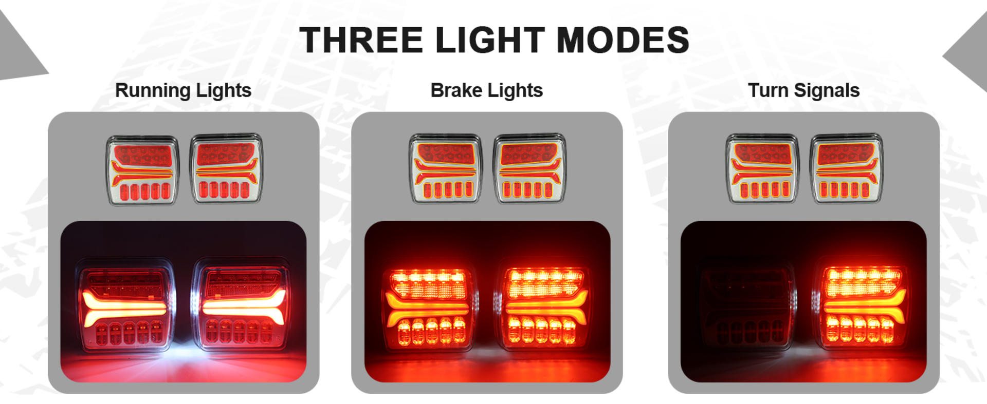Magnetic Wireless Trailer Lights, Rechargeable LED Towing Light Kit for RV Camper Boat detail 2