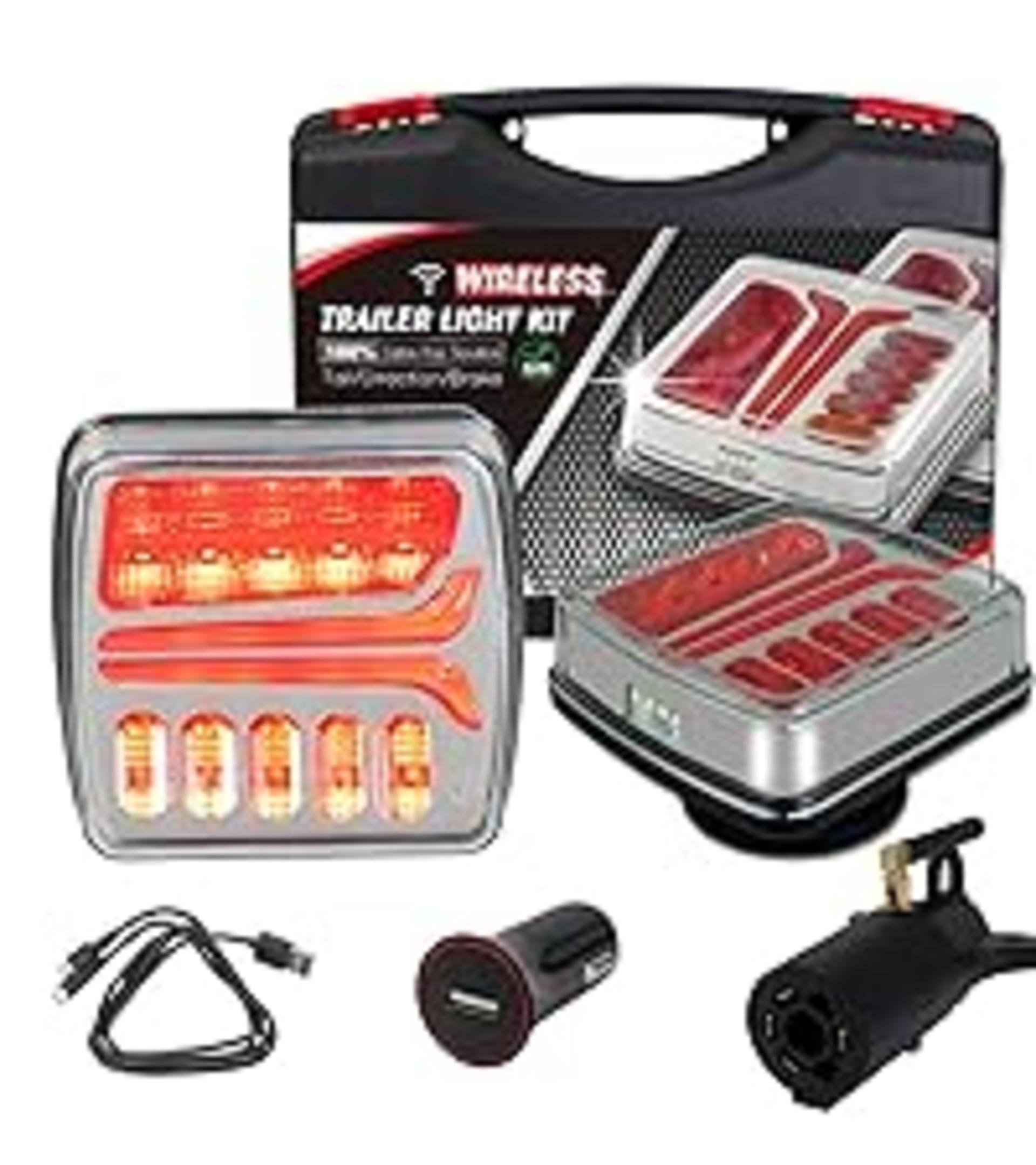 Magnetic Wireless Trailer Lights, Rechargeable LED Towing Light Kit for RV Camper Boat detail 10