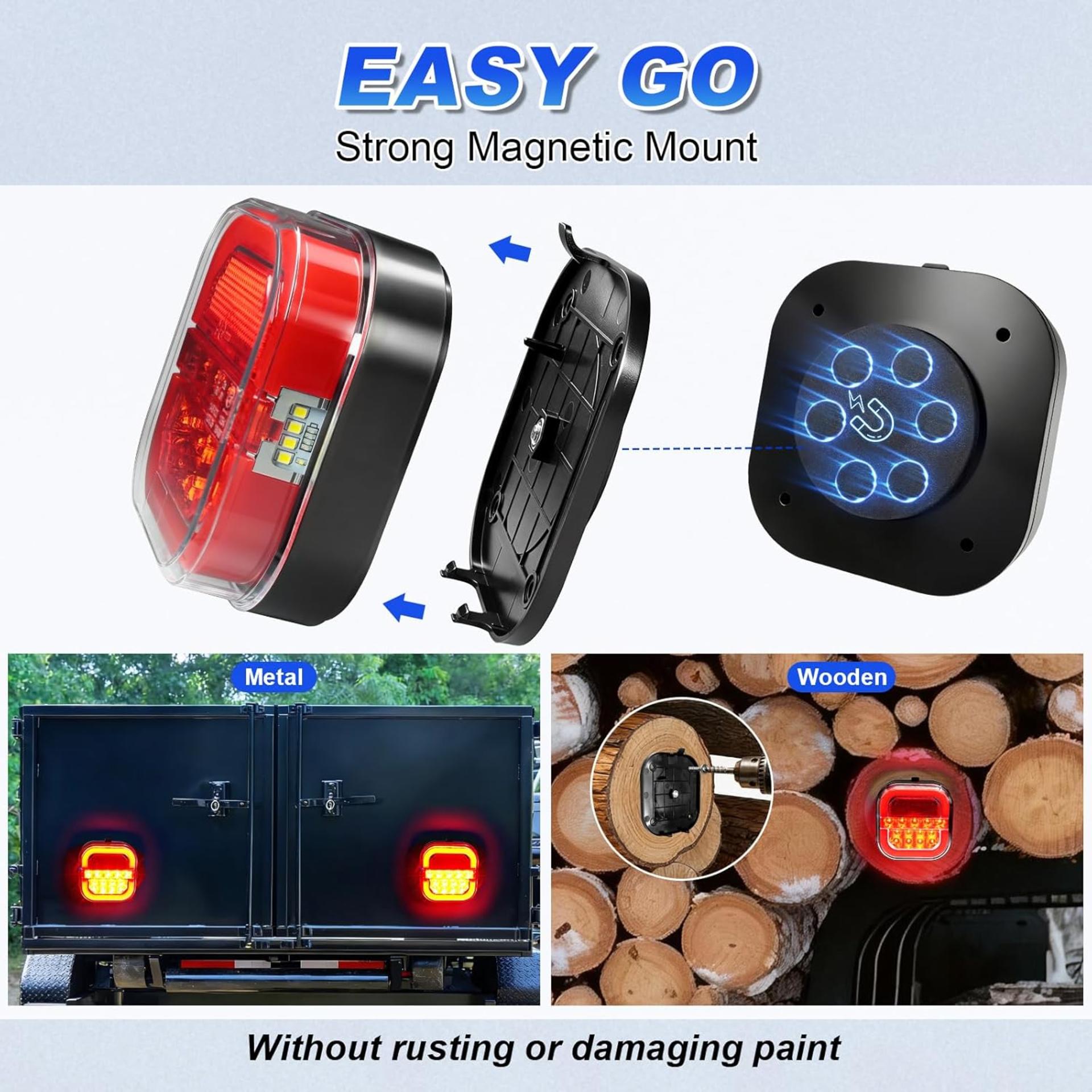 Halo Wireless Trailer Lights, Magnetic LED Towing Light Kit for Trucks, Boats, and RVs - 3