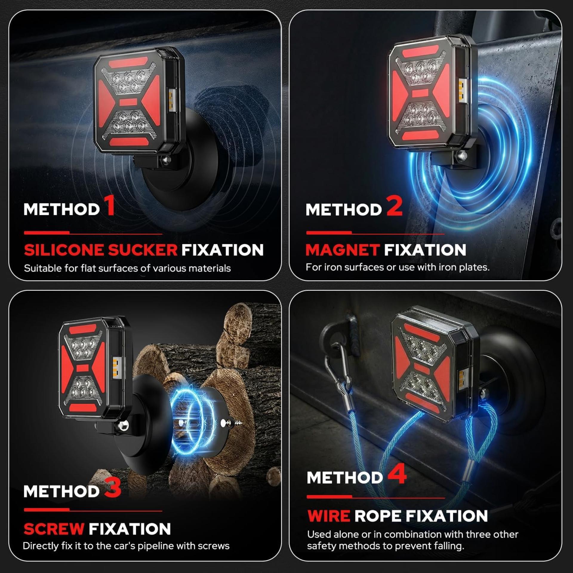 2026 Upgraded 8-in-1 Wireless Trailer Lights, Magnetic LED Tow Lights with 165FT Range - 6