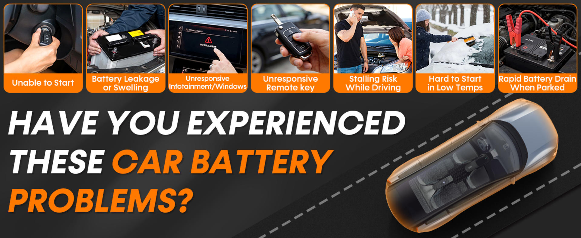 OBD2 Scanner with Battery Tester: 2-in-1 Diagnostic Tool for Check Engine Codes & 12V Battery Health detail 7