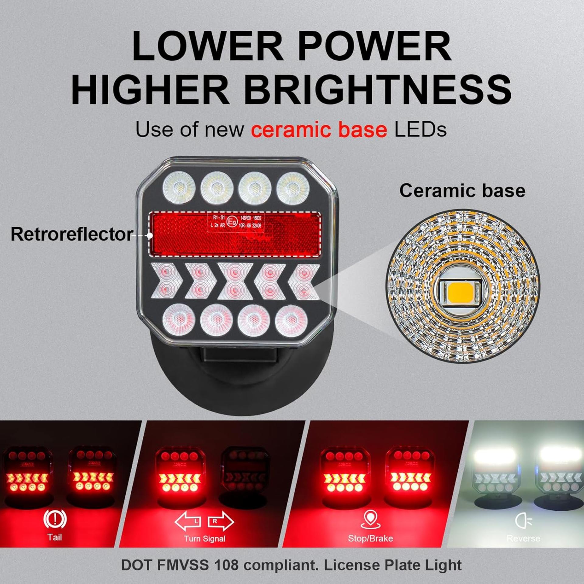 USB-C Wireless Trailer Lights, Adjustable Magnetic Tow Light Kit with Reverse - 5