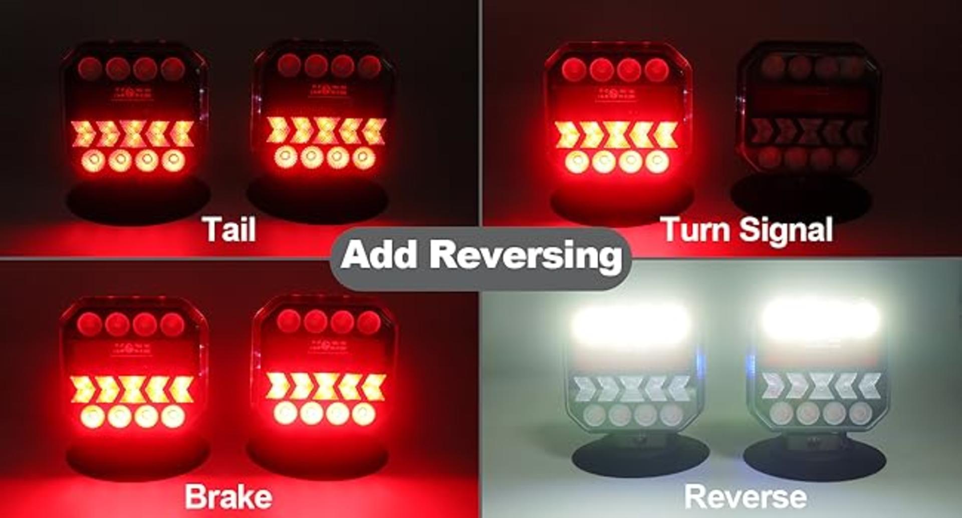 USB-C Wireless Trailer Lights, Adjustable Magnetic Tow Light Kit with Reverse detail 4