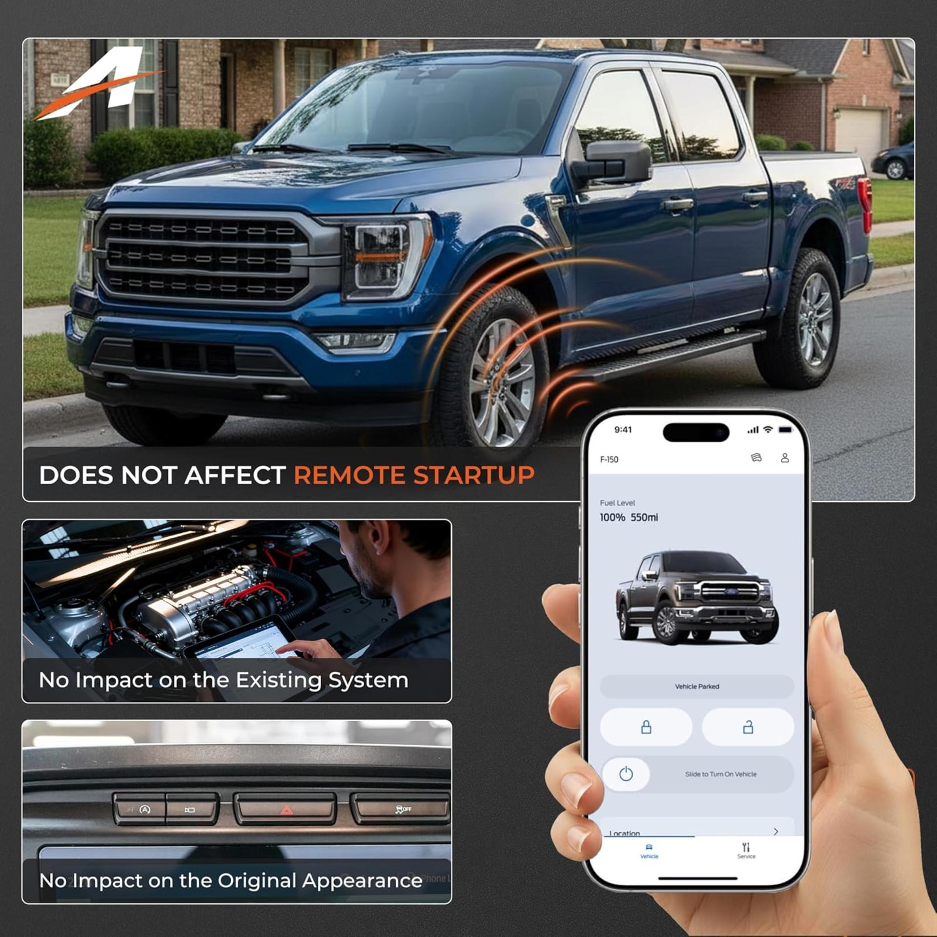 Engine Start Stop Disable Device for F150 2021-2026, Plug and Play Automatic Override Cable - 6
