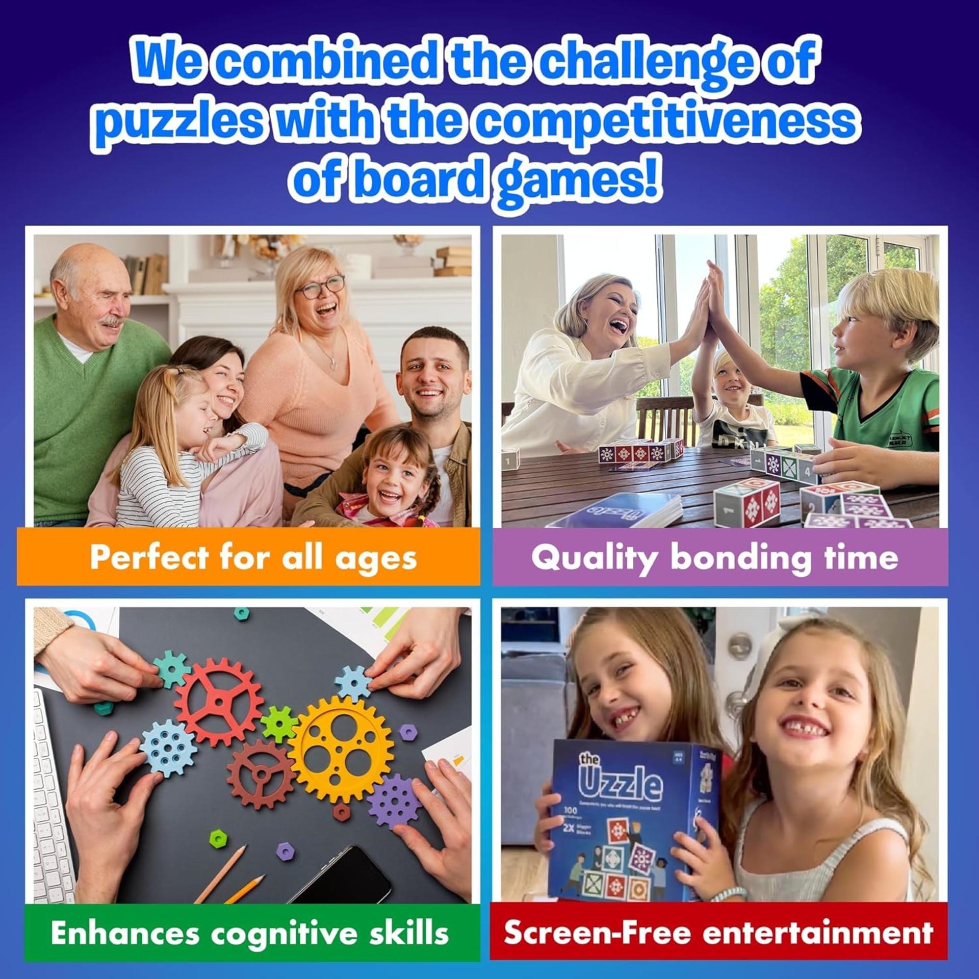 Family Board Game for Children & Adults, Block Puzzle Matching Game for Ages 4+, Upgraded Edition - 2