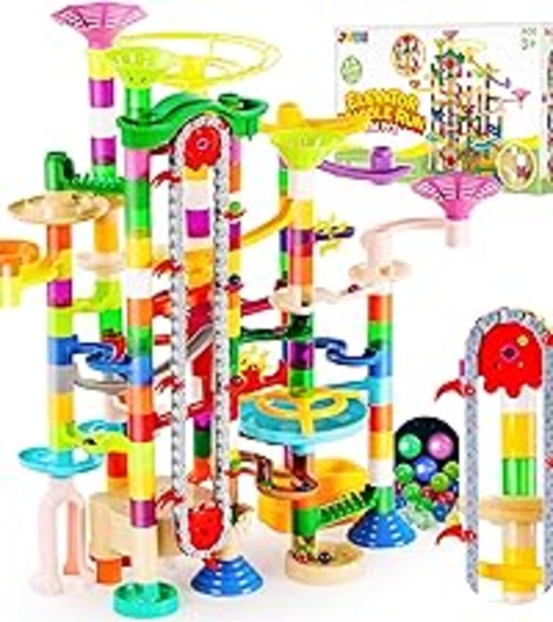 236Pcs Glowing Marble Run with Motorized Elevator - STEM Building Blocks Toy detail 7