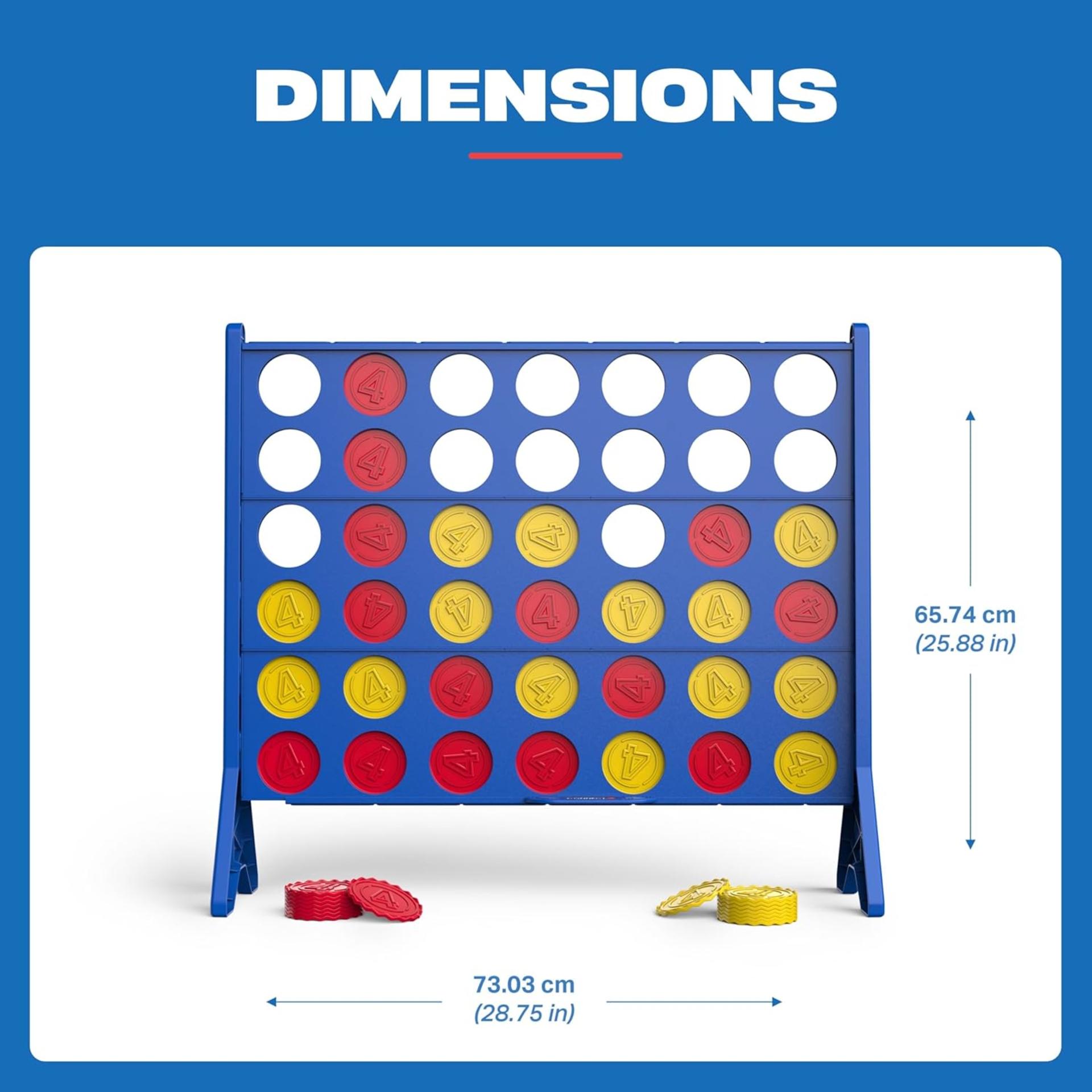 Oversized 4-in-a-Row Strategy Game - Giant Outdoor Edition with 42 Discs and Slide-Release Reset - 5