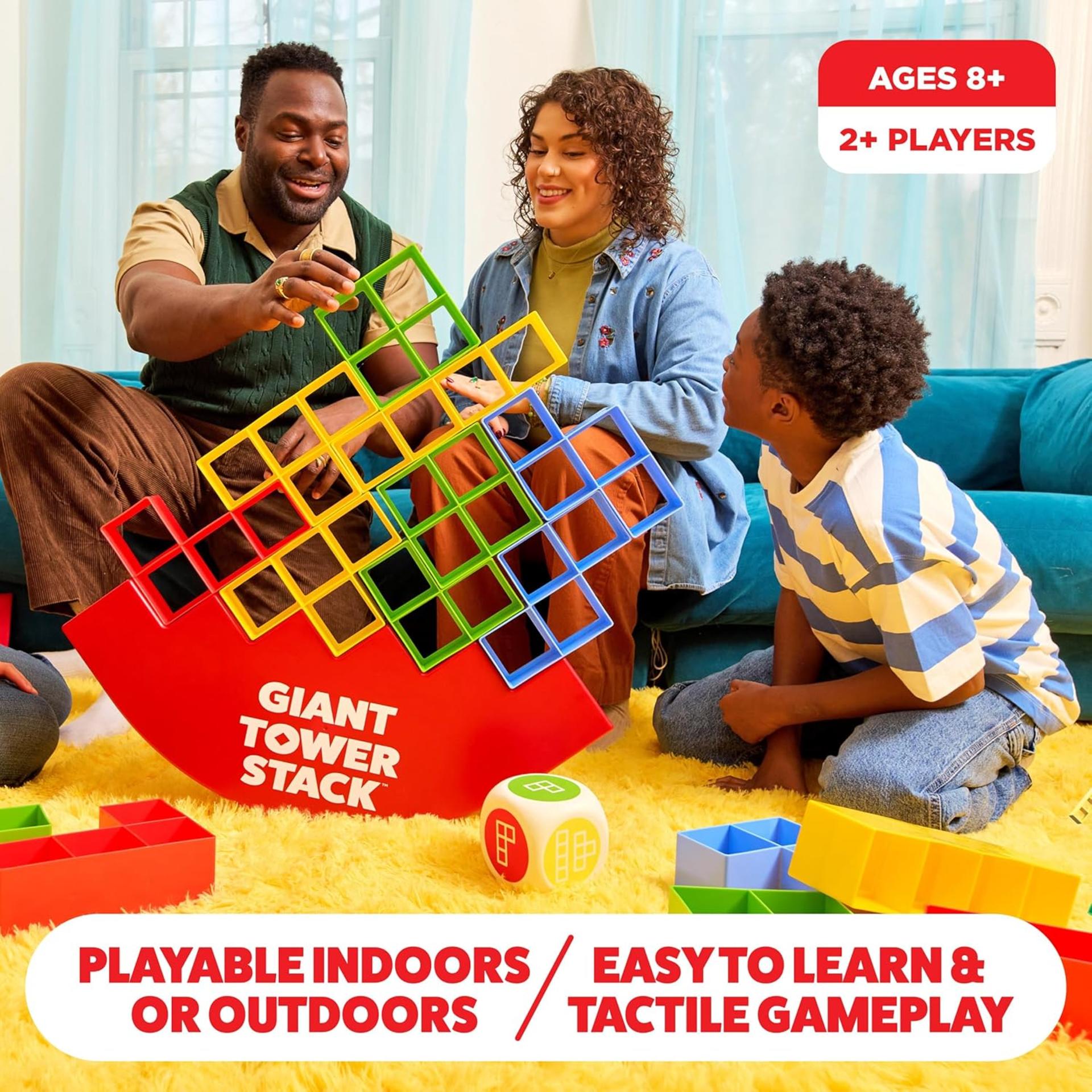 Giant Tower Stack Jumbo Block Game with Balance Base - Ultimate Outdoor Yard Game for Adults & Family - 5