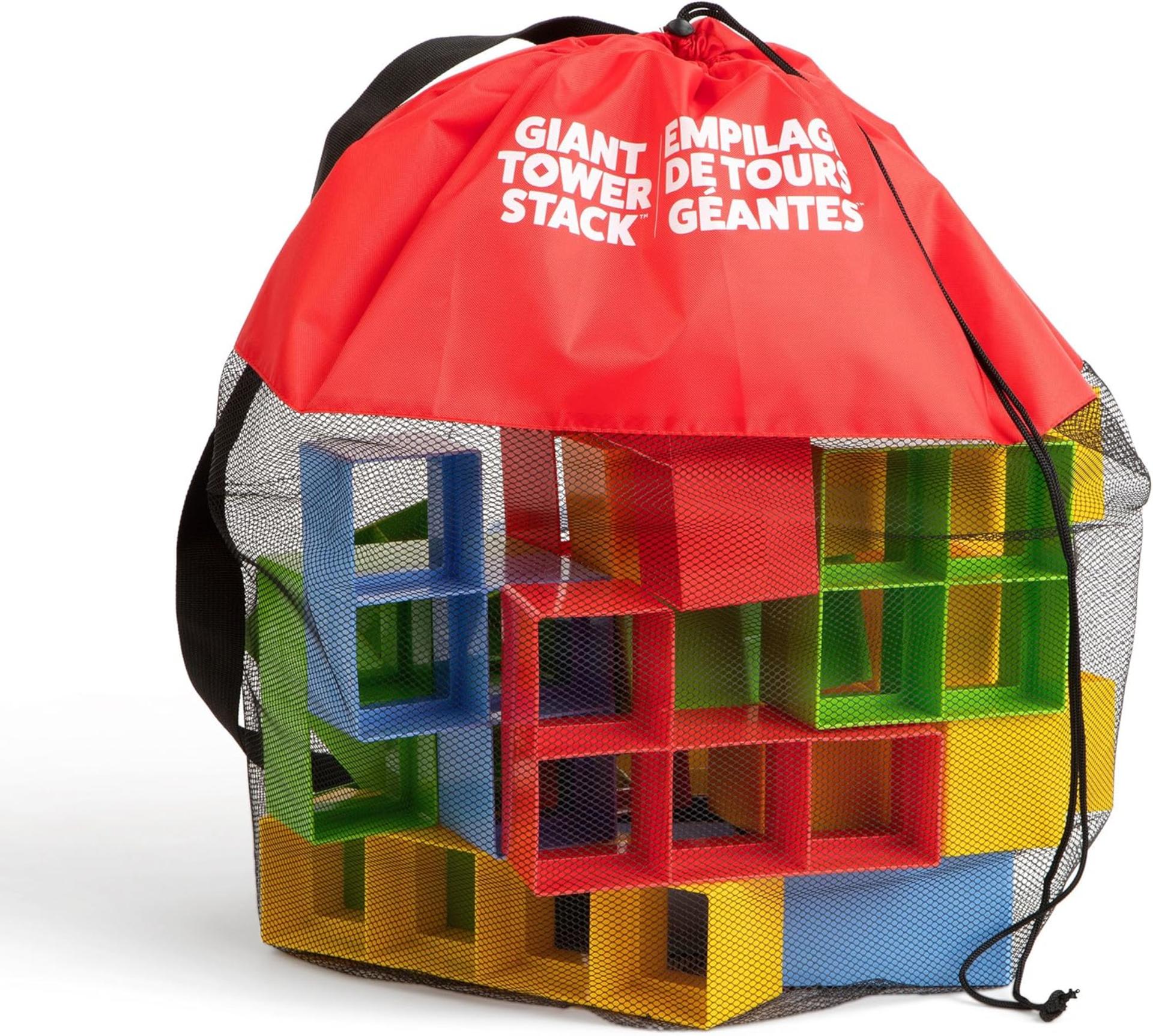 Giant Tower Stack Jumbo Block Game with Balance Base - Ultimate Outdoor Yard Game for Adults & Family - 7