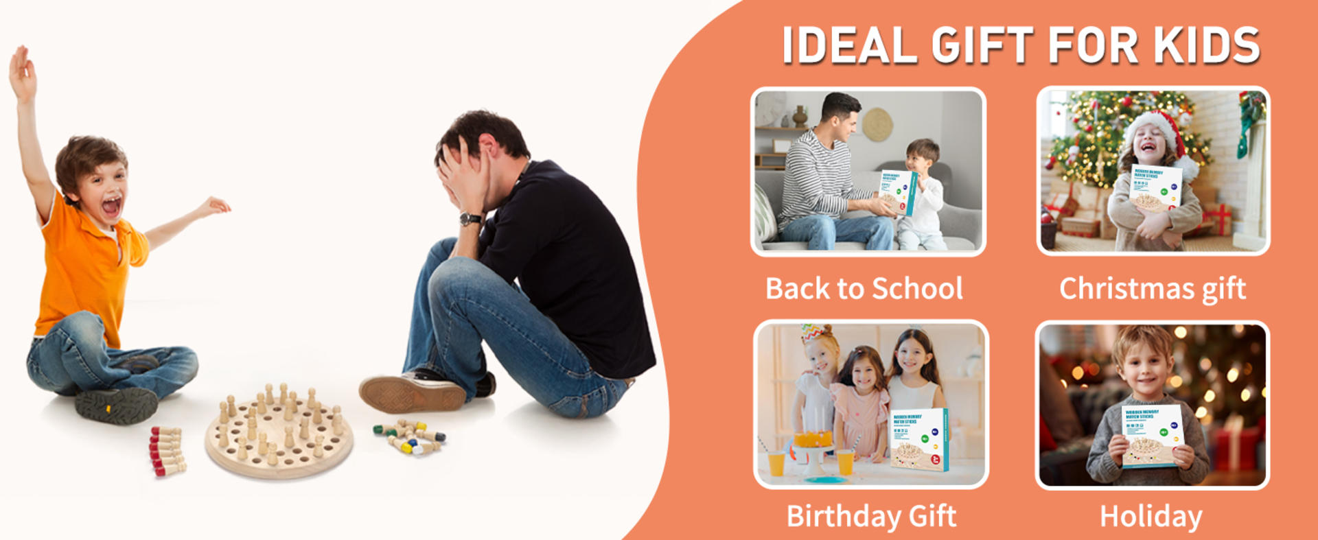 Wooden Memory Chess Matching Game - Montessori Educational Toy for Kids and Adults detail 7