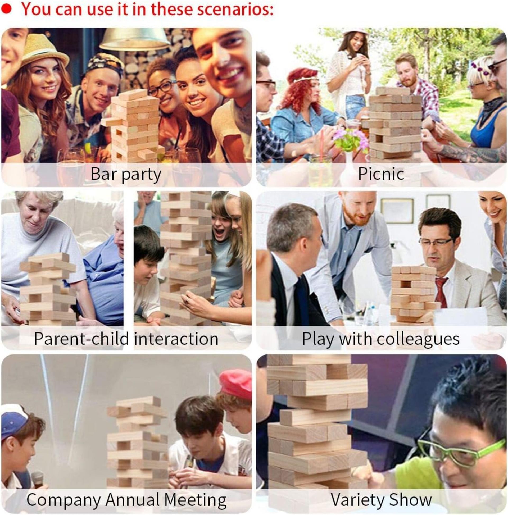 Giant Tumbling Tower Stacking Game - Premium Pine Wood Blocks (1.77ft to 4+ft) - 7