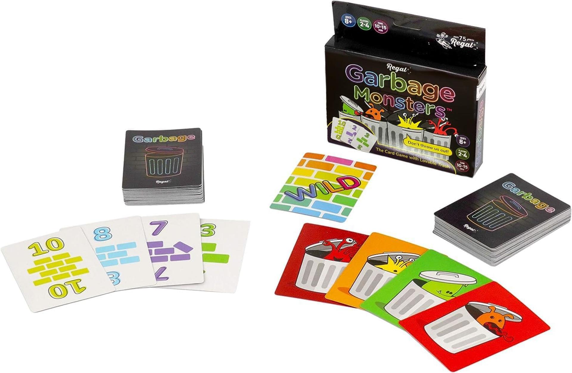 Garbage Monsters Card Game Set for Kids, Teens & Adults - 2-4 Player Fun Family Travel Playing Cards