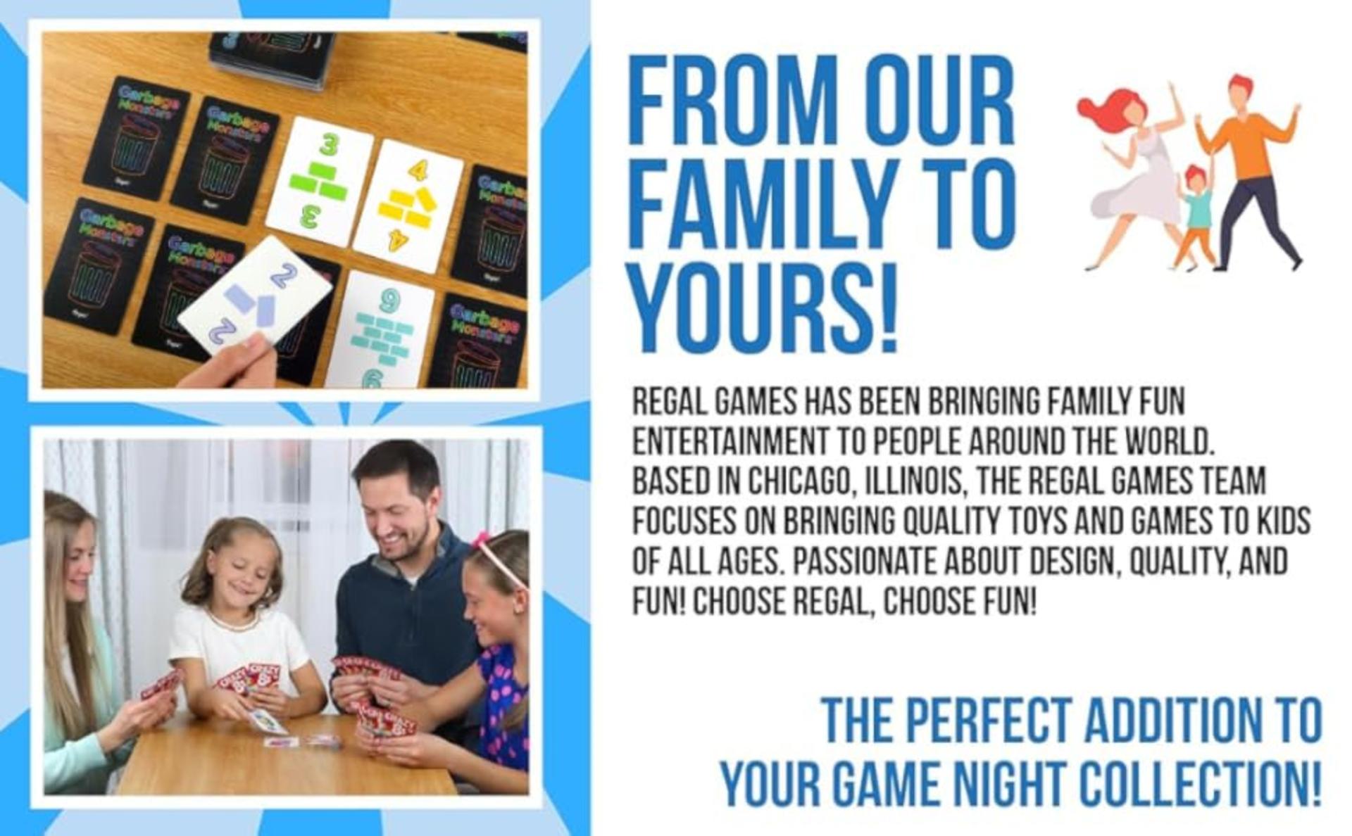 Garbage Monsters Card Game Set for Kids, Teens & Adults - 2-4 Player Fun Family Travel Playing Cards detail 2