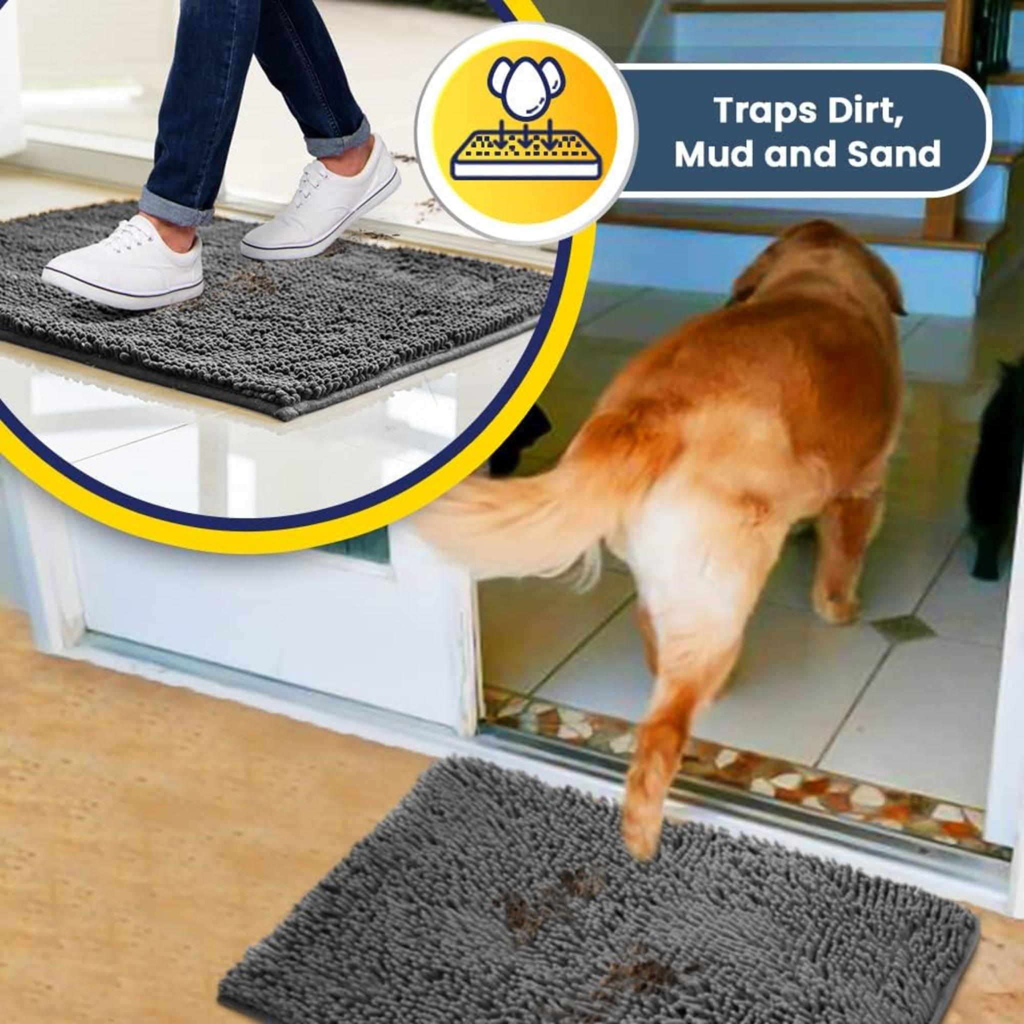Muddy Mat® Super Absorbent Dog Door Mat for Muddy Paws, Non-Slip Washable Pet Rug