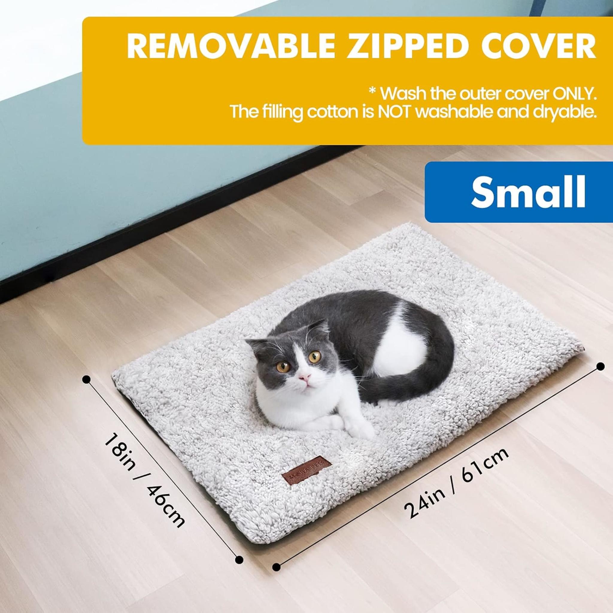 Self-Warming Pet Mat - Thermal Cat Dog Bed with Removable Washable Cover