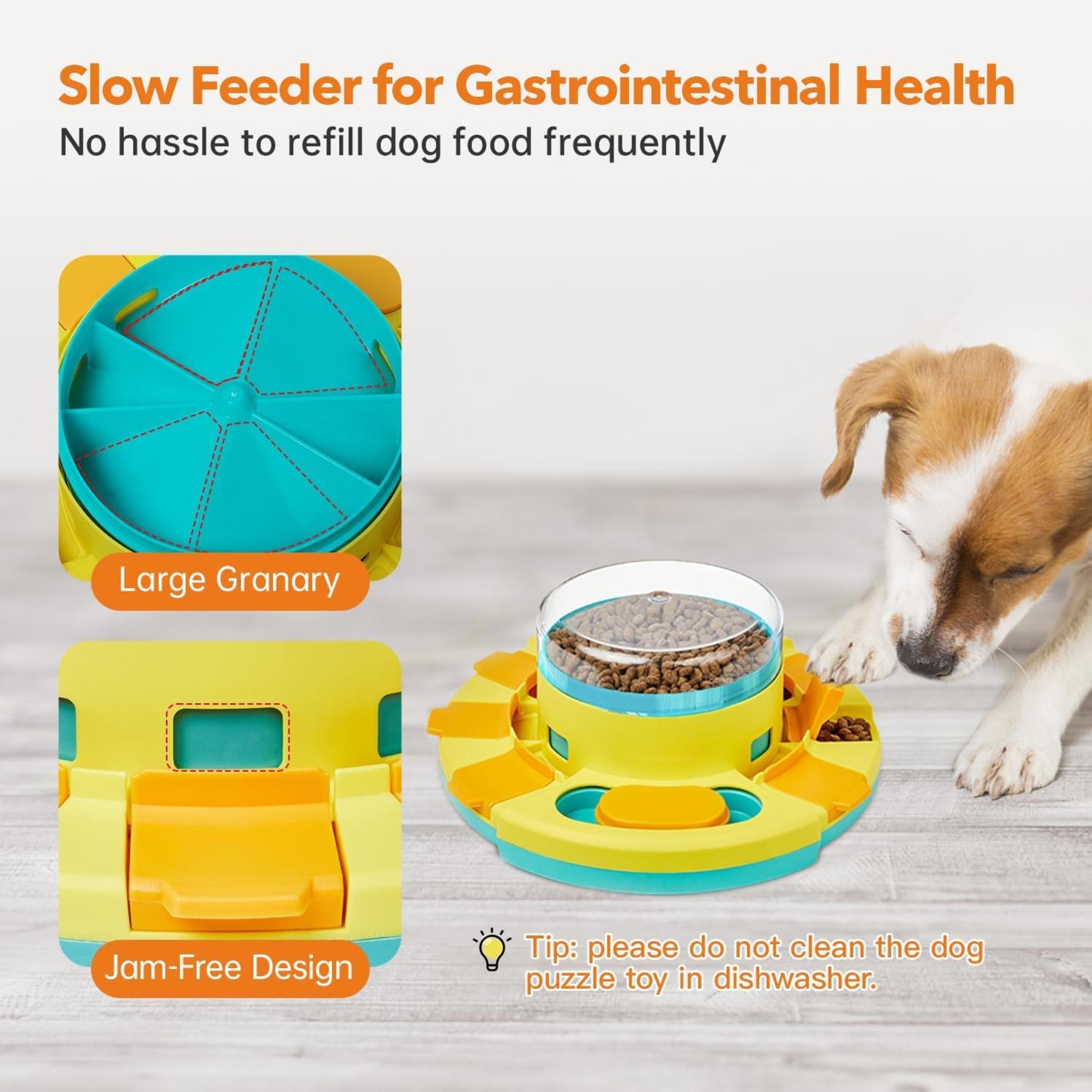2-Level Dog Puzzle Toy with Slow Feeder for IQ Training