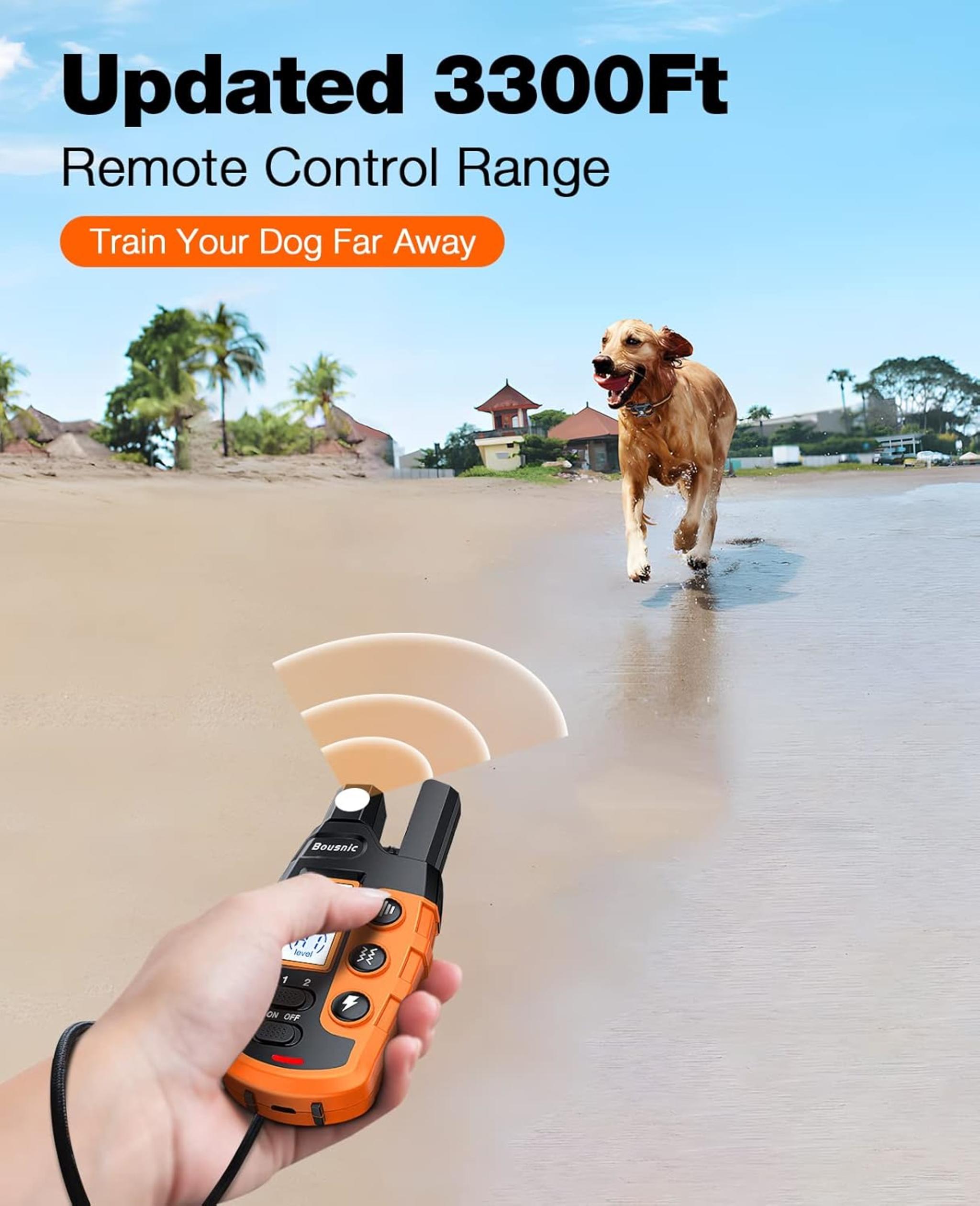 3300Ft Dog Training Collar with Remote for 5-120lbs Dogs