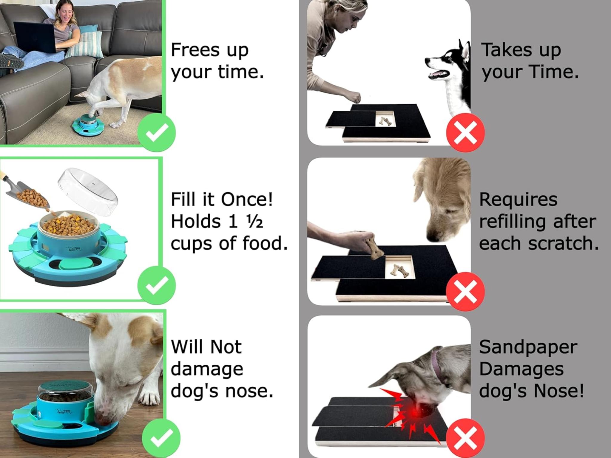 Dog Nail File Toy with Treat Dispenser