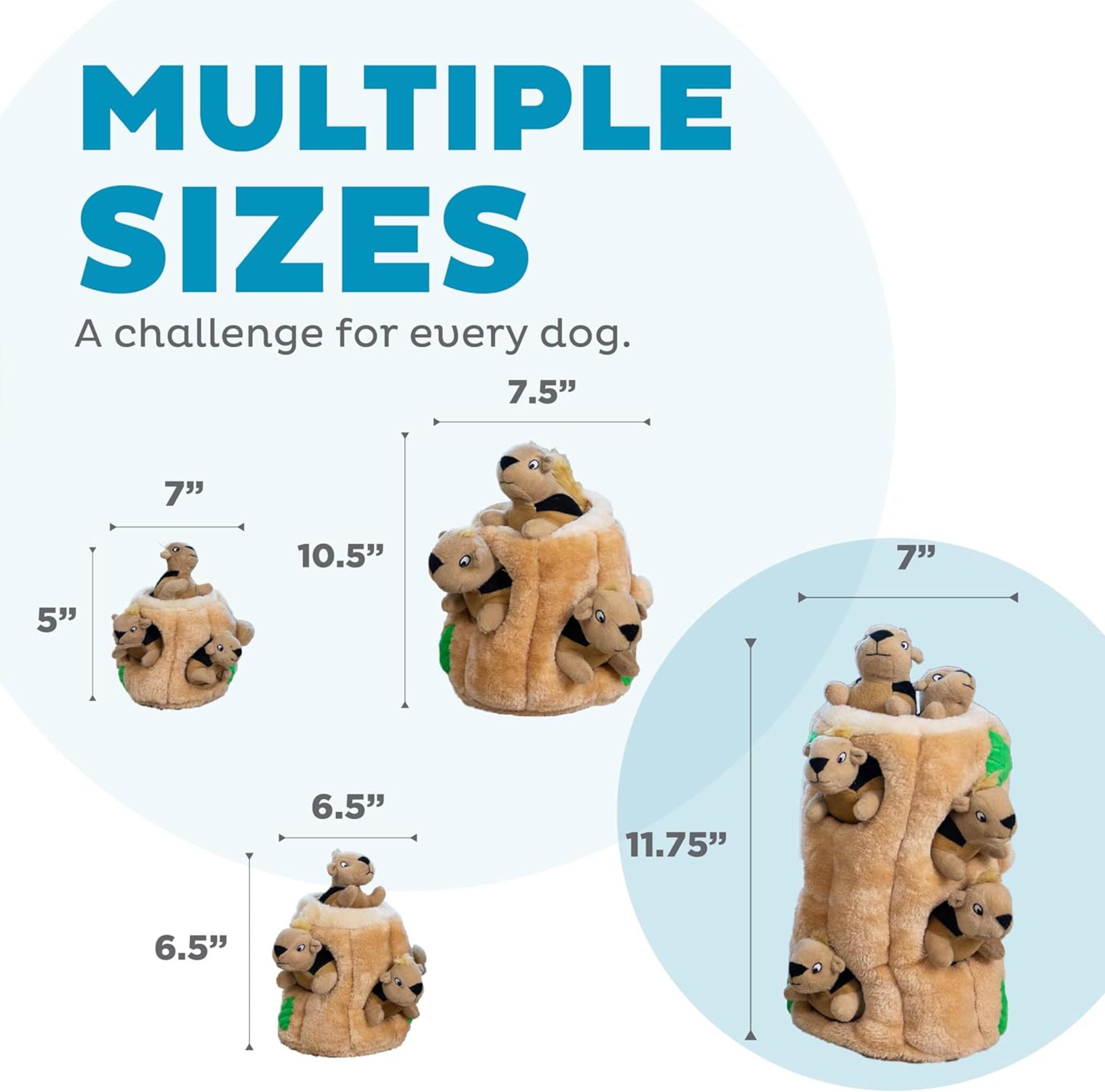 Hide A Squirrel Plush Dog Puzzle Toy, XL - Interactive 2-in-1 Fetch & Seek Game